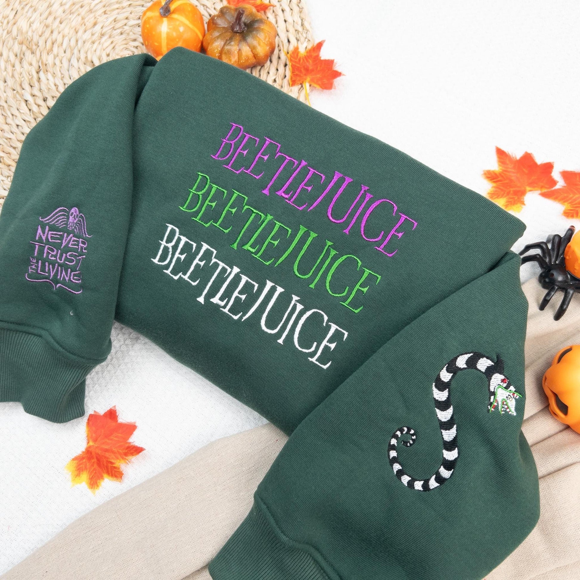 Sandworm Stripes Embroidered Halloween Sweatshirt, Embroidered Halloween  Sweater, Perfect Halloween Gift Hoodie EBAC14