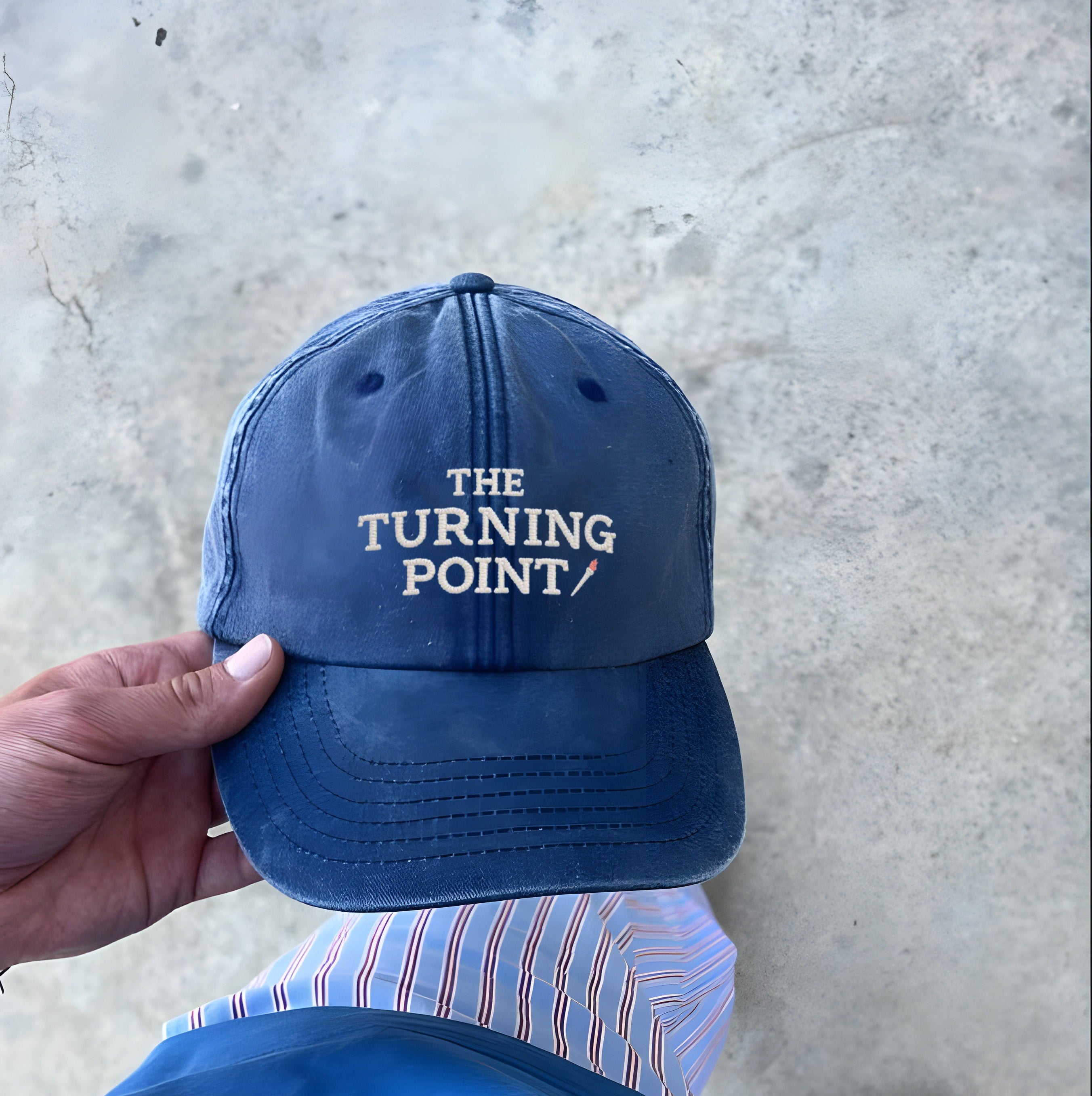 The Turning Point Embroidered Washed Cap, Charlie Kirk Washed Cap, Freedom Cap, Politics, Rest in Peace, Patriotic Hat, A True Patriot