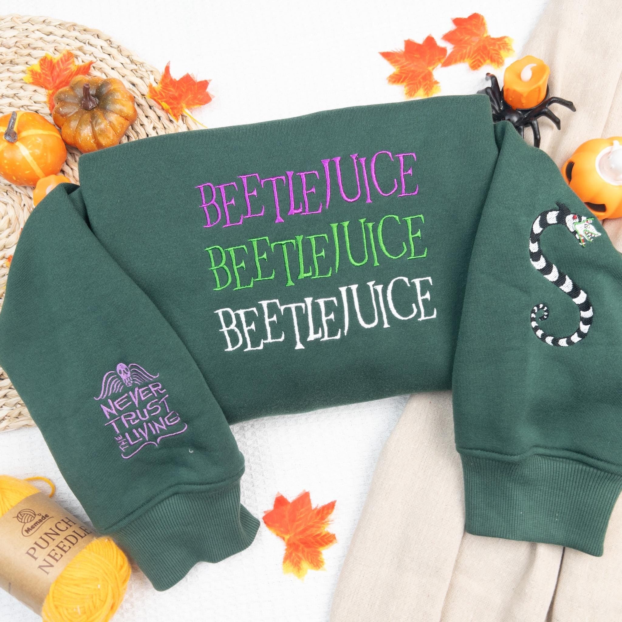 Sandworm Stripes Embroidered Halloween Sweatshirt, Embroidered Halloween  Sweater, Perfect Halloween Gift Hoodie EBAC14