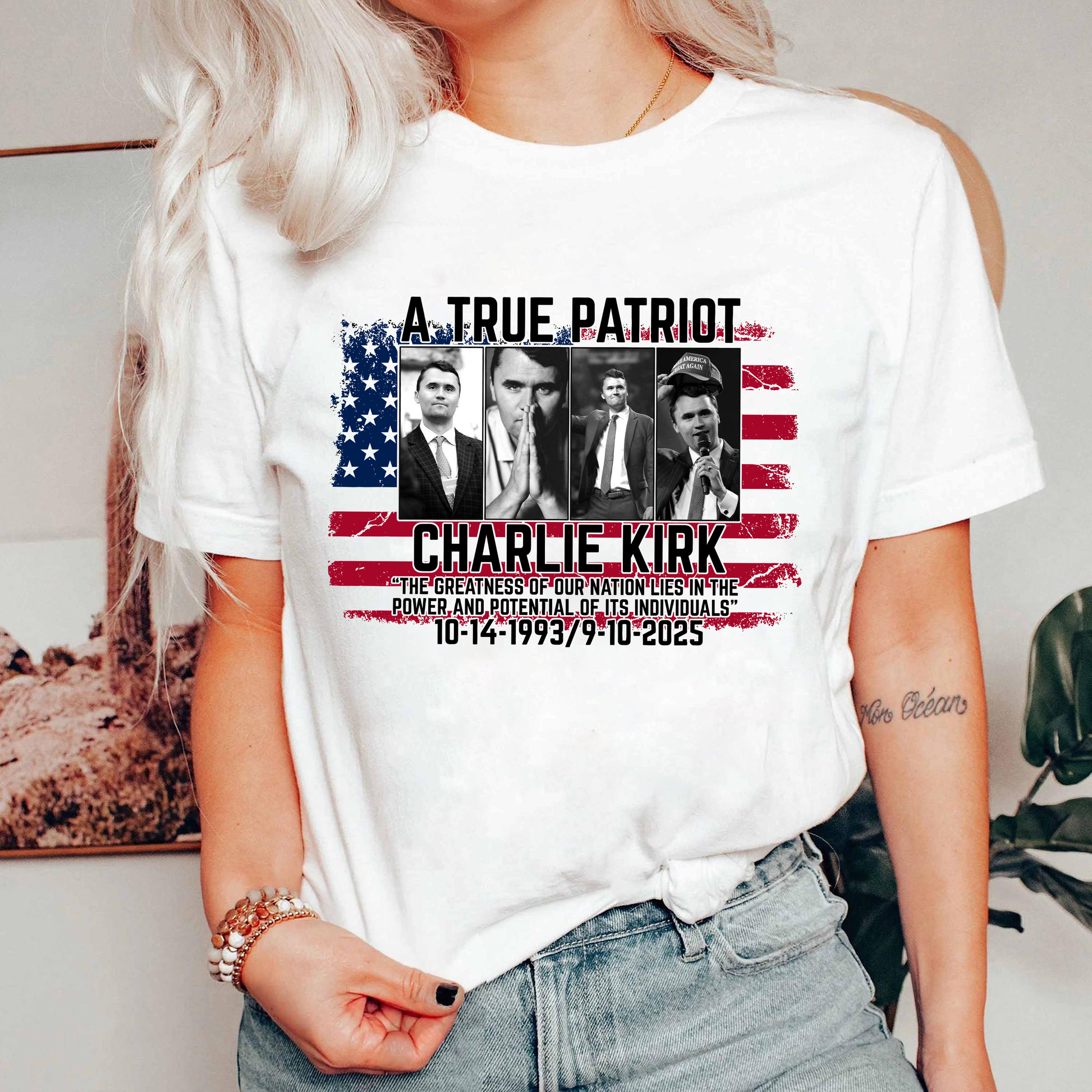 Charlie Kirk USA Flag Shirt, Patriot Conservative Quote Tee, Political Freedom America TShirt, Liberty Top