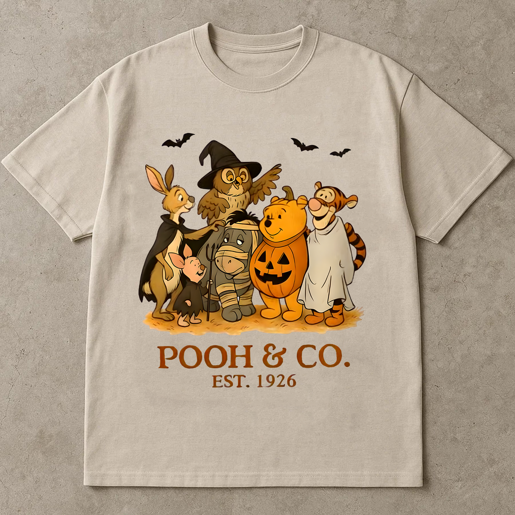Cute Halloween Friends Shirt, Fall Cartoon Characters Tee, Spooky Season Group Costume T-Shirt, Family Matching Halloween Top
