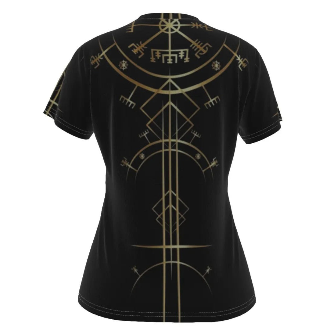 Viking Vegvisir Mysticism Women’s V-Neck, Norse Compass Rune Shirt, Nordic Viking Spiritual Top, Viking Sacred Geometry Fashion