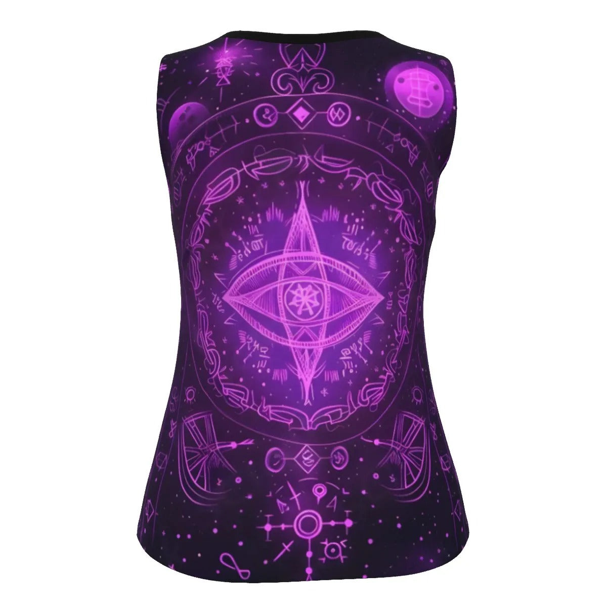 Mystical Fantasy Tank Top, All Seeing Eye Shirt, Witchcore Sleeveless Top, Celestial Magic Clothing, Occult Symbol Tank, Purple Astral Shirt, Fantasy Festival Outfit
