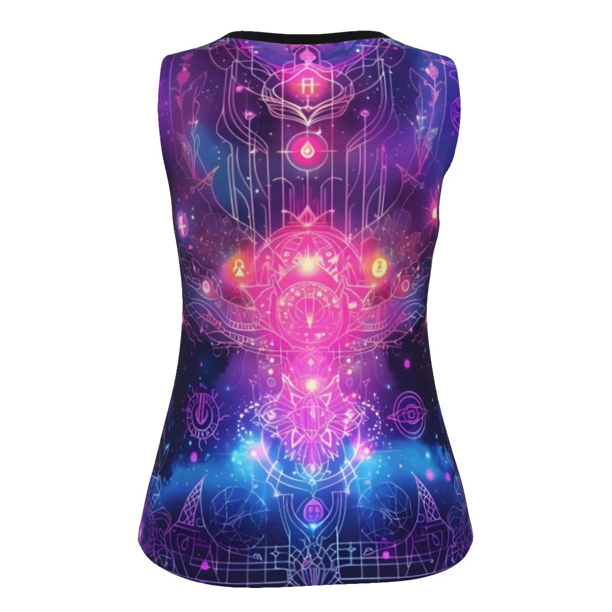 Cosmic Mysticism Women's Tank, Galaxy Shirt, Sacred Geometry Tank, Celestial Festival Outfit, Astral Sleeveless Top, Spiritual Witchcore Shirt, Starseed Clothing