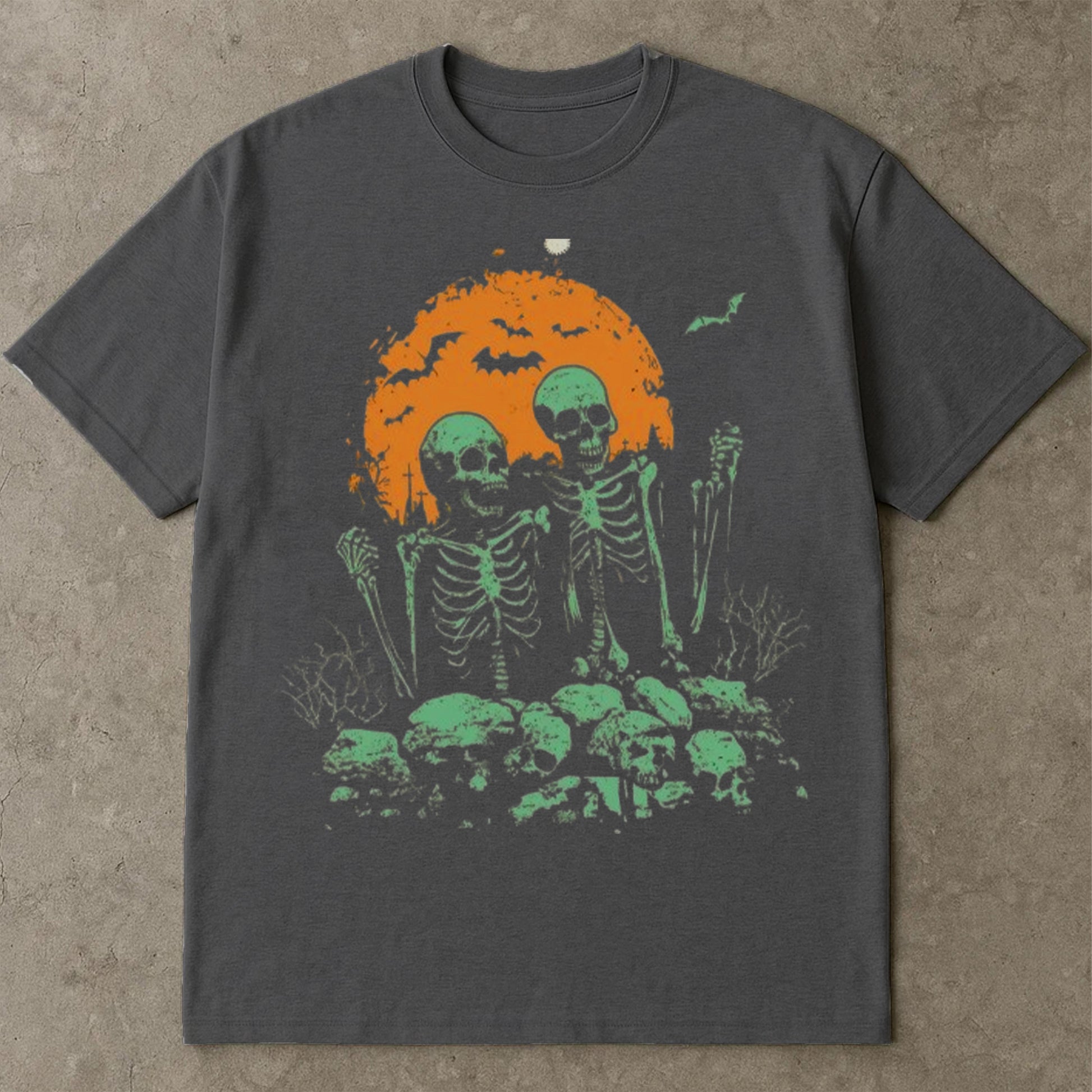 Halloween Skeleton Couple Shirt, Halloween Tee Shirts, October 31st Gift, Halloween T Shirts For Adults, Retro Halloween, Cute Spooky Vintage Skull