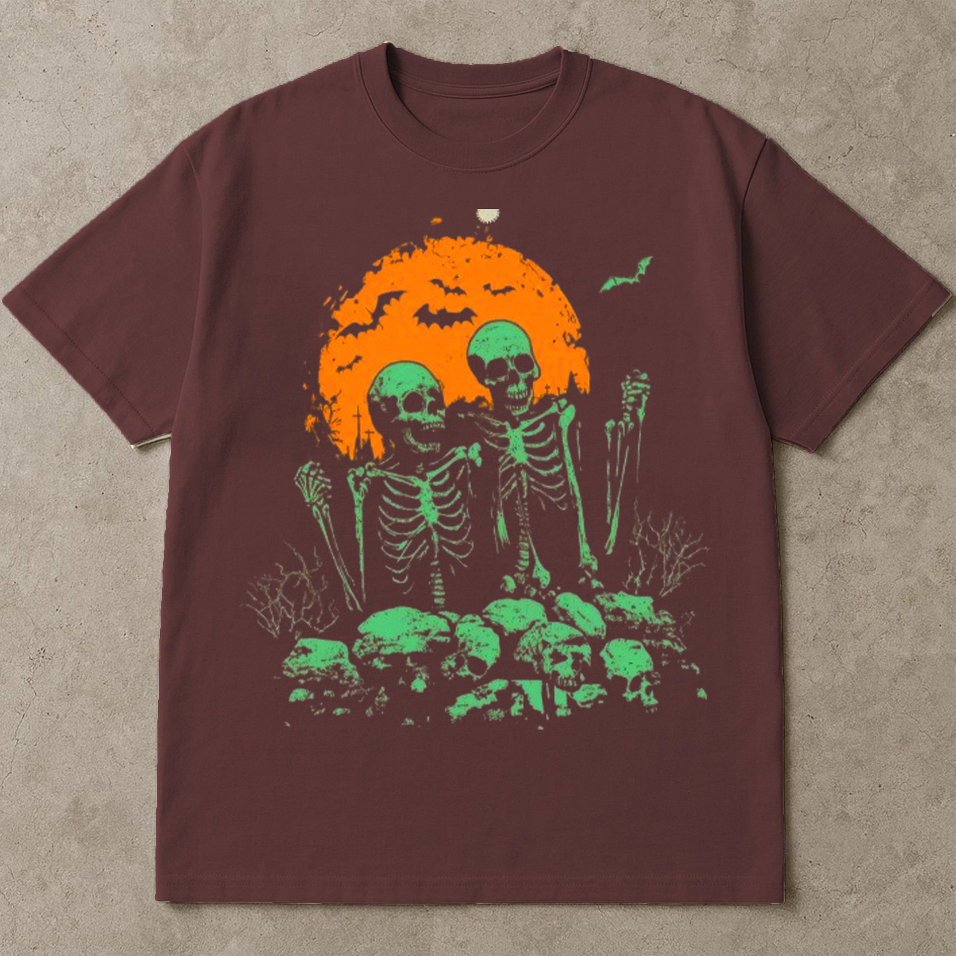 Halloween Skeleton Couple Shirt, Halloween Tee Shirts, October 31st Gift, Halloween T Shirts For Adults, Retro Halloween, Cute Spooky Vintage Skull