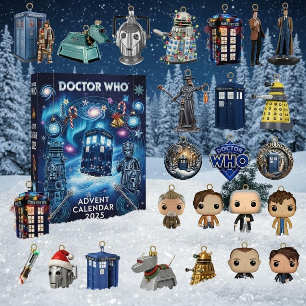 Doctor Who Advent Calendar 2025, Sci-Fi Mini Figures & Ornaments, 24 Day Christmas Countdown Gift for Fans