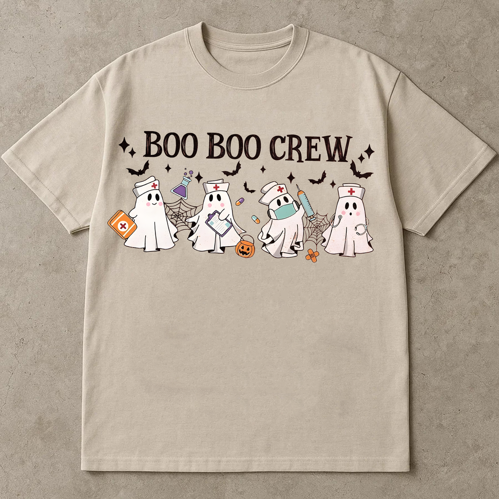 Boo Boo Crew Halloween Shirt, Cute Nurse Ghost Tee, Spooky Halloween, Funny Halloween, Top for Healthcare Workers Shirt