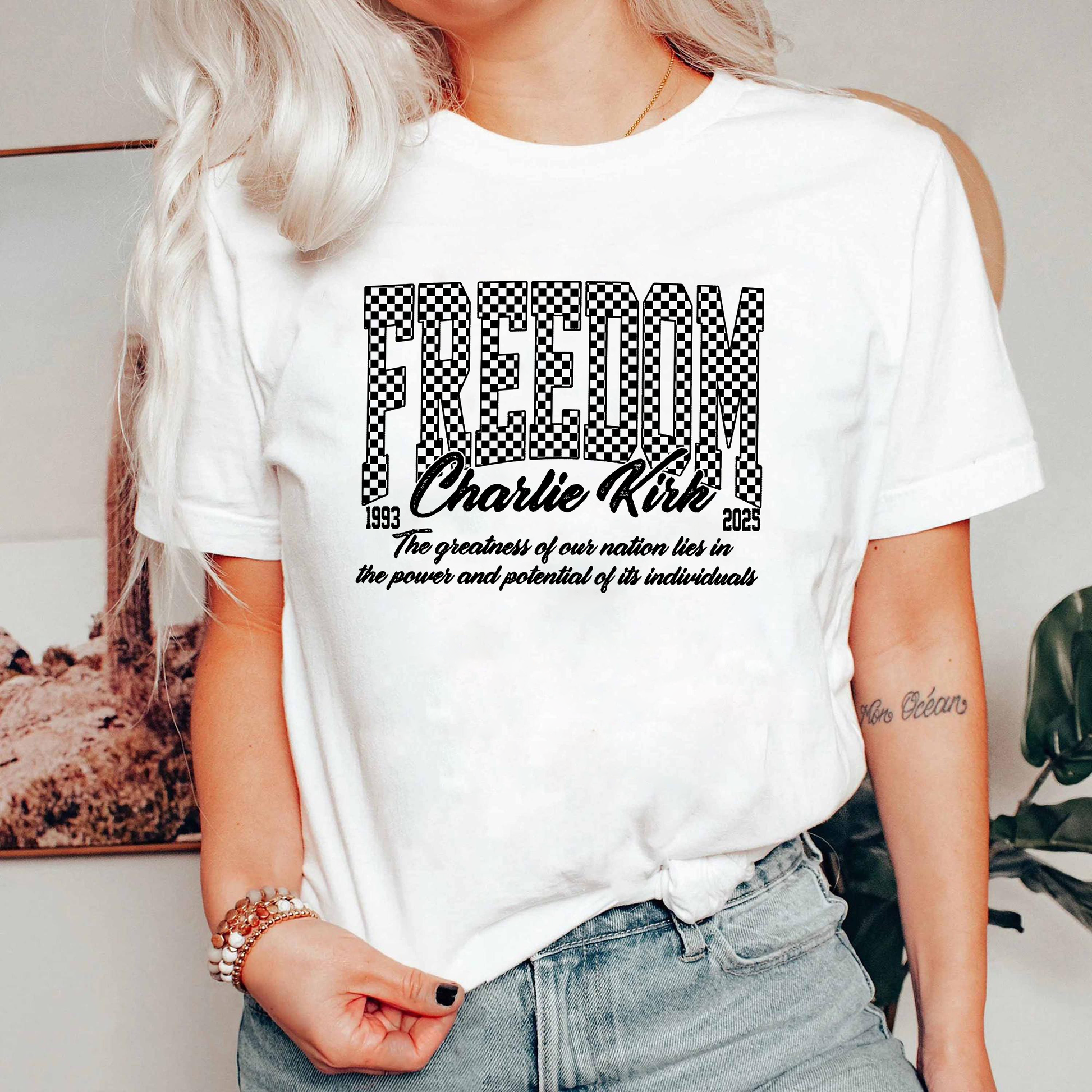 Charlie Kirk Autograph Shirt, Conservative Patriot Tee, Political Freedom TShirt, America Liberty Quote Top