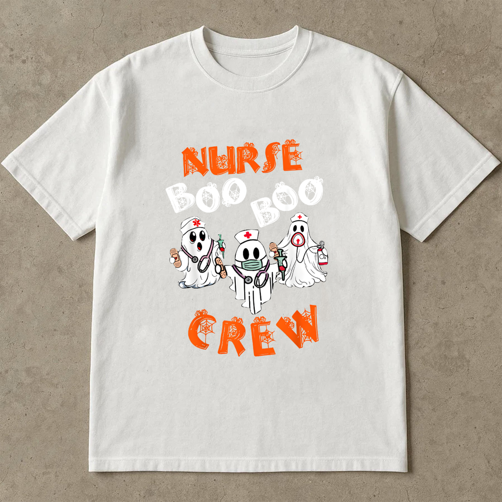 Nurse Boo Boo Crew Shirt, Funny Halloween Nurse Shirt, Ghost Nurse Costume Tee, RN Medical Staff Halloween Group Outfit