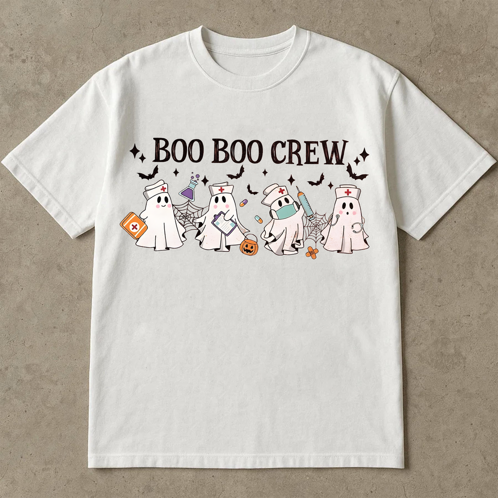 Boo Boo Crew Halloween Shirt, Cute Nurse Ghost Tee, Spooky Halloween, Funny Halloween, Top for Healthcare Workers Shirt