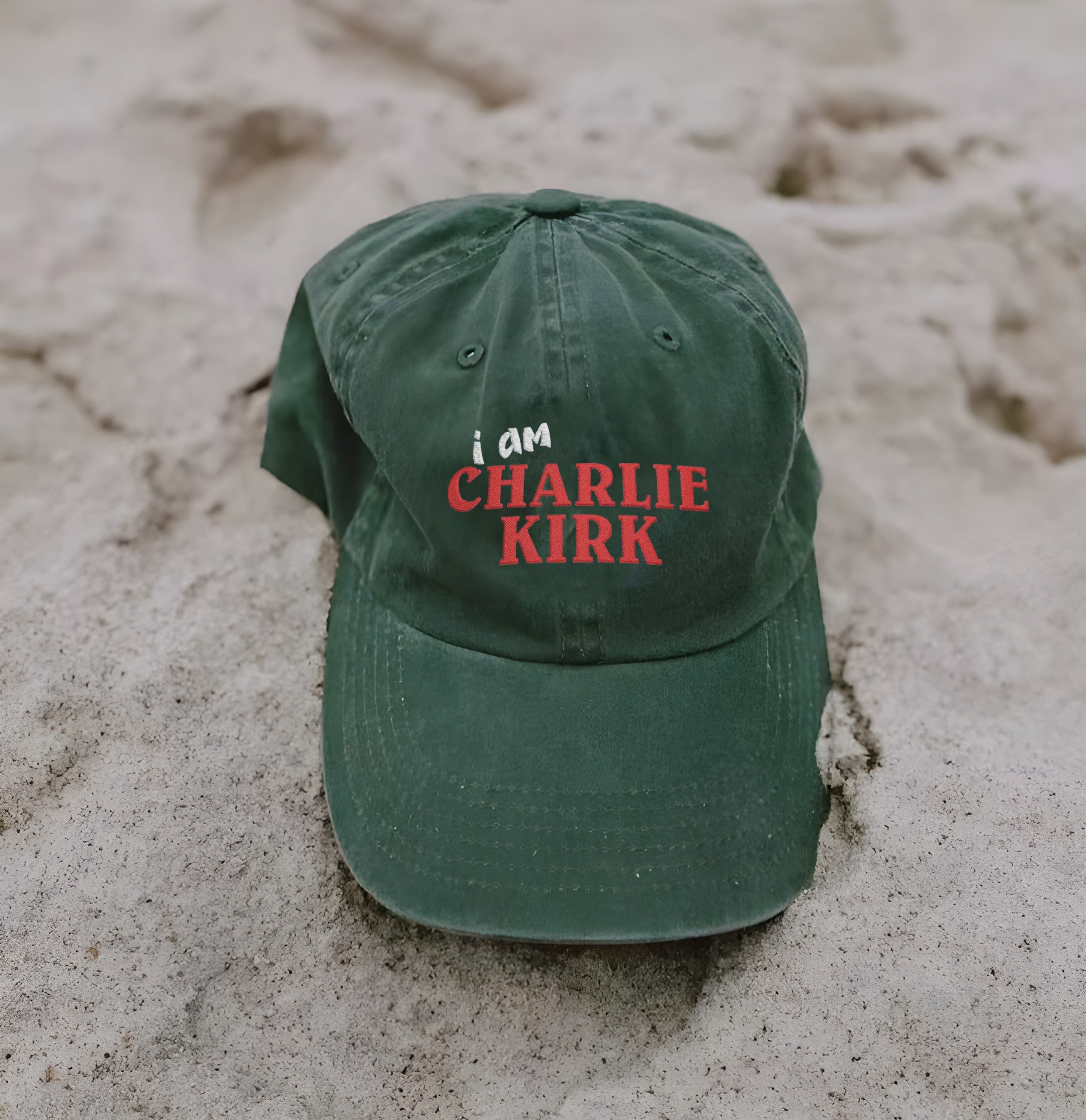 Embroidered I Am Charlie Kirk Washed Cap, Freedom Cap, Politics, Rest in Peace, Patriotic Hat, A True Patriot