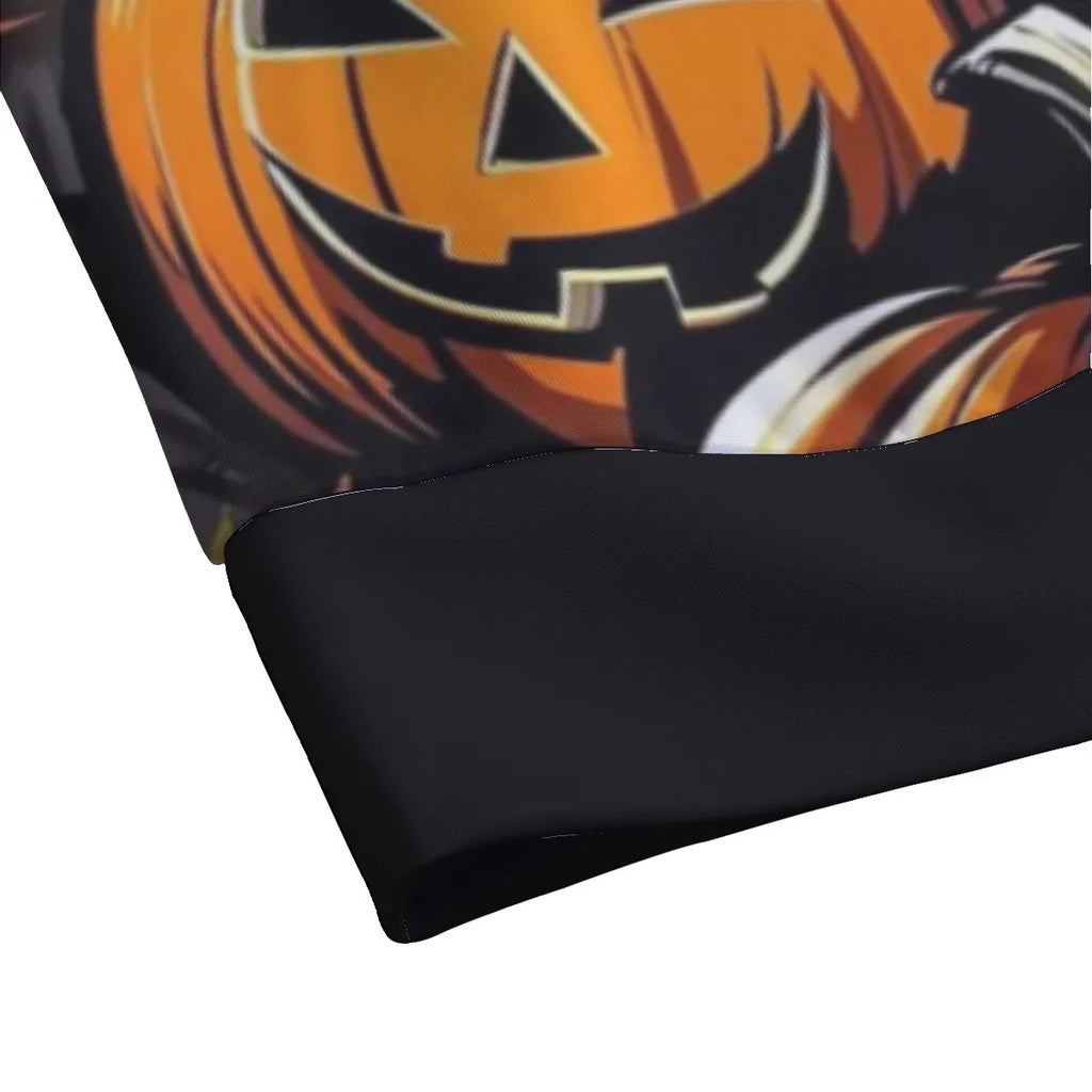 Howling Halloween Costumes Night Wolf Women’s Sweater, Spooky Pumpkin Bat Knitwear, Gothic Halloween Pullover, Couples Halloween Costumes