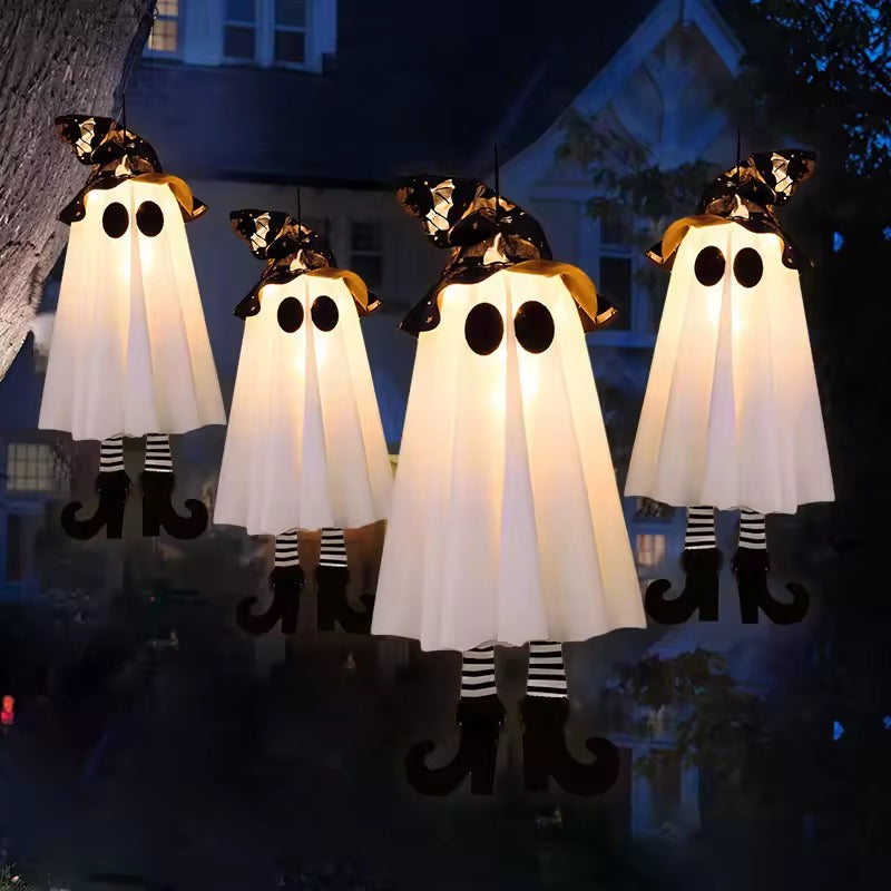Halloween Home Decor, 1/2/3pcs Halloween LED Light Up Witch Ghost for Halloween Party Home Indoor Outdoor Yard Decoration Scary Hanging Ornaments Gift