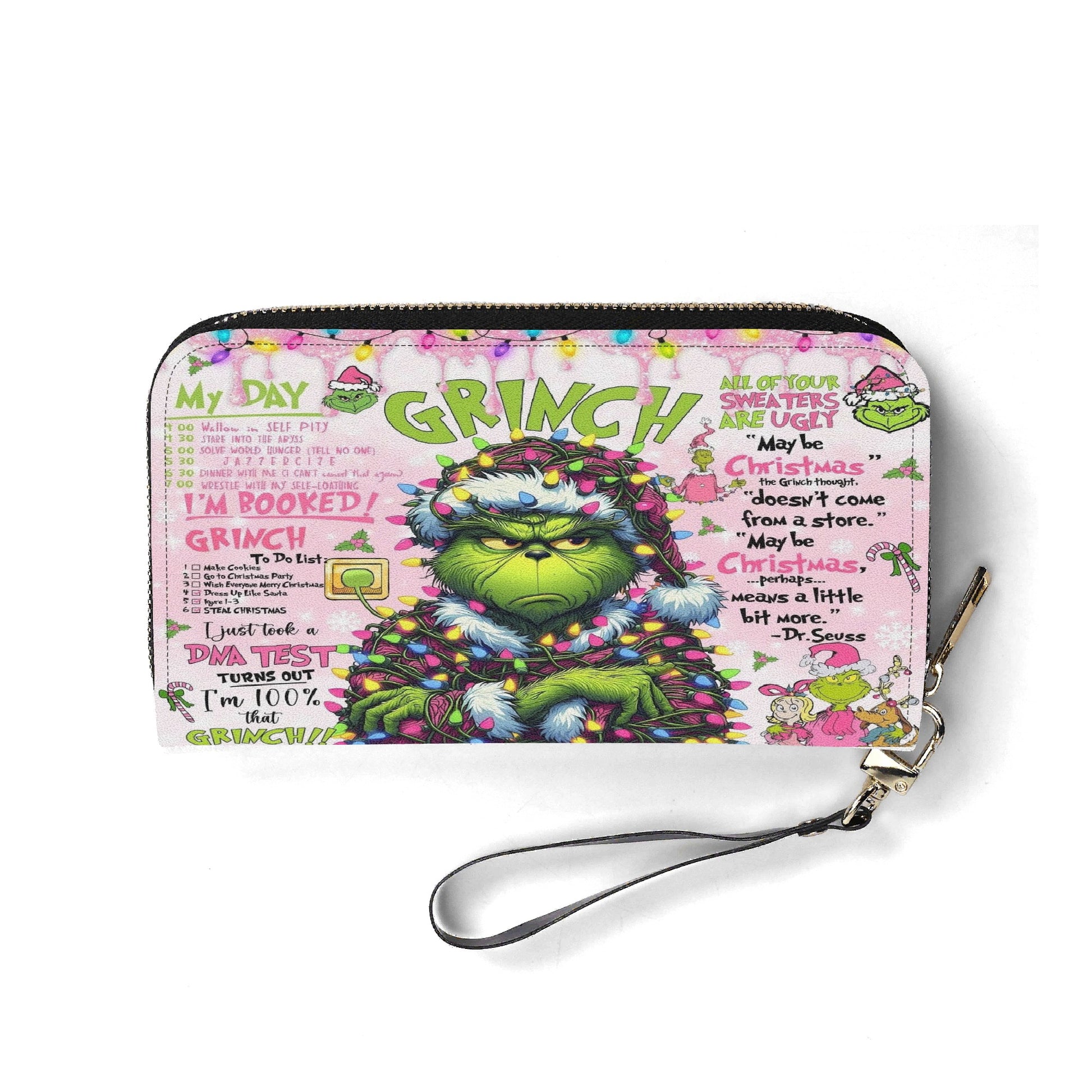 Pink Christmas Handbag, Festive Holiday Tote Bag, Cute Winter Purse, Trendy Christmas Shoulder Bag