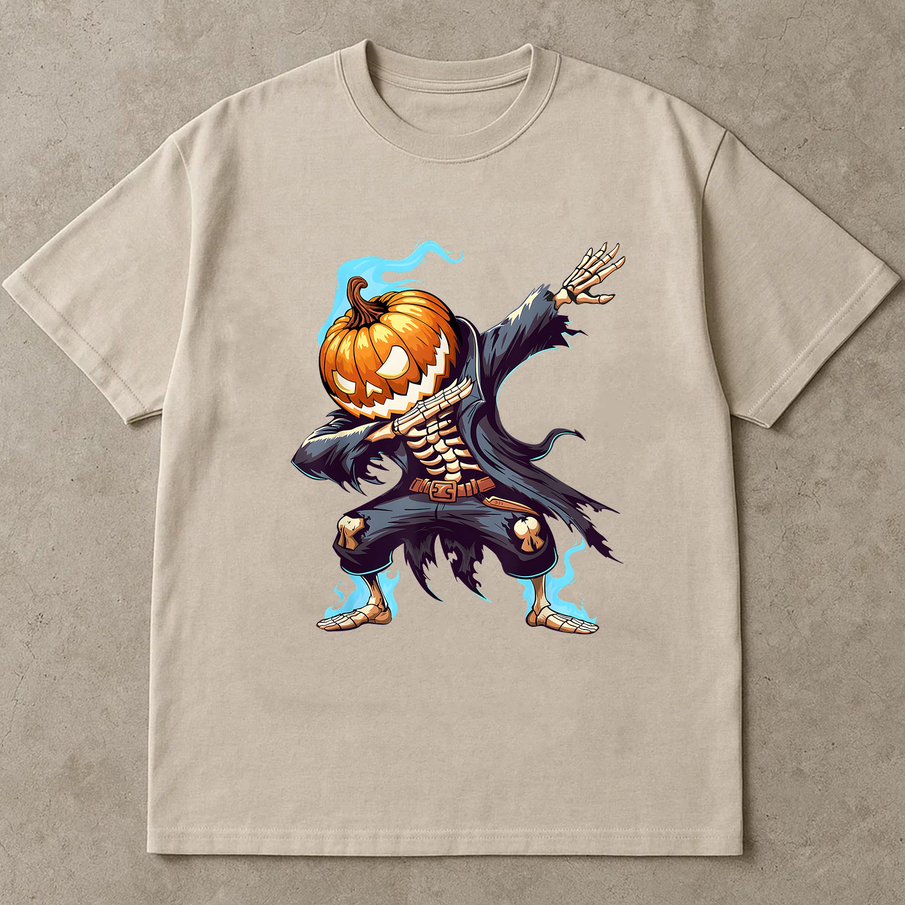 Dabbing Pumpkin Skeleton Shirt, Funny Halloween Dab Dance T-Shirt, Cool Spooky Halloween Costume Tee