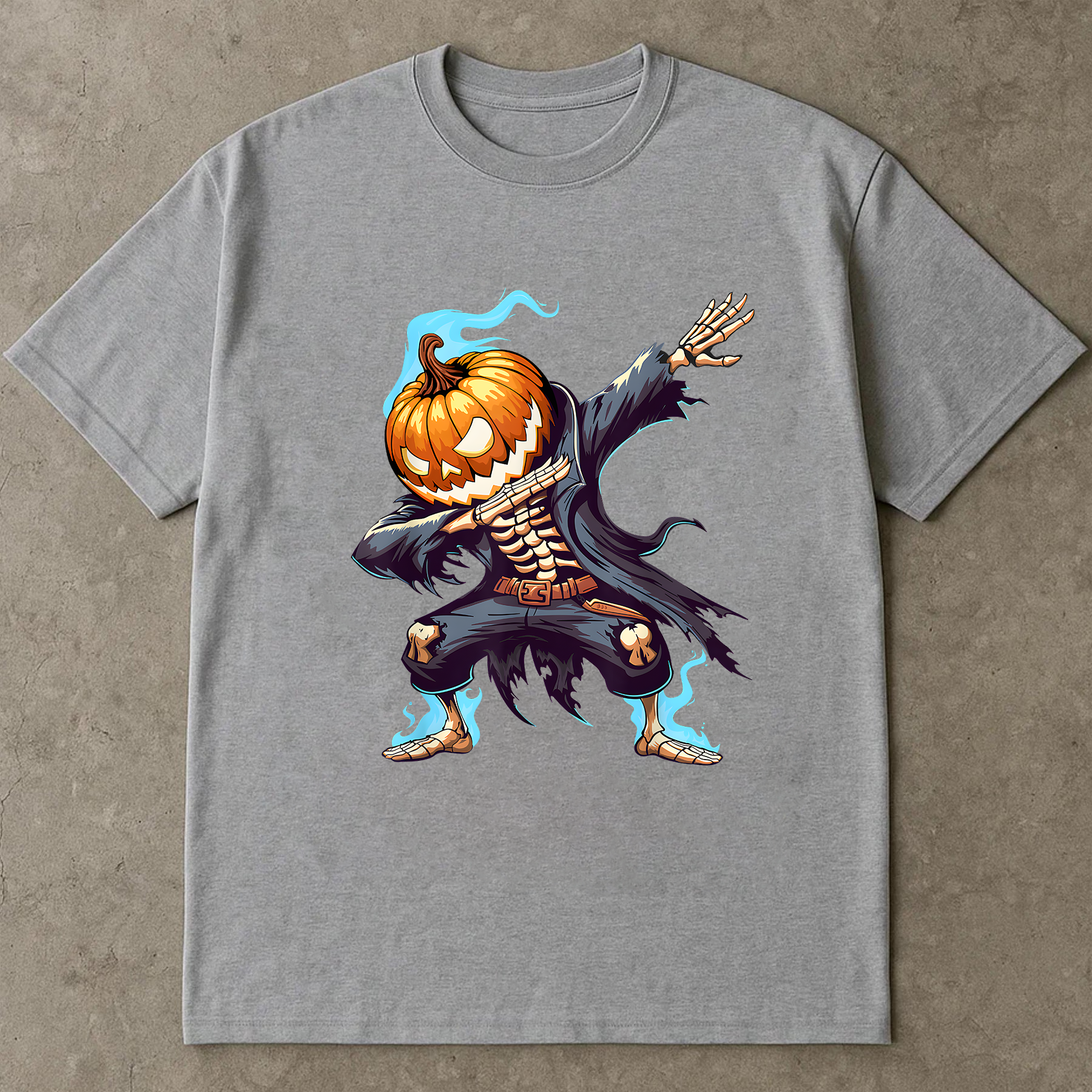 Dabbing Pumpkin Skeleton Shirt, Funny Halloween Dab Dance T-Shirt, Cool Spooky Halloween Costume Tee