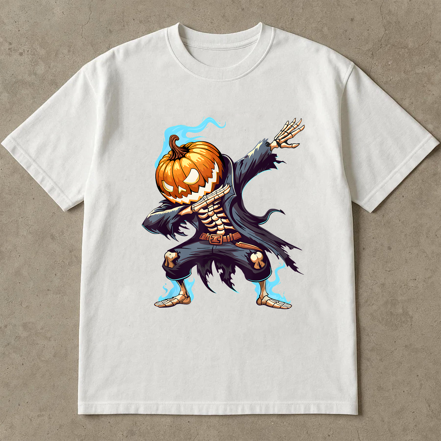 Dabbing Pumpkin Skeleton Shirt, Funny Halloween Dab Dance T-Shirt, Cool Spooky Halloween Costume Tee