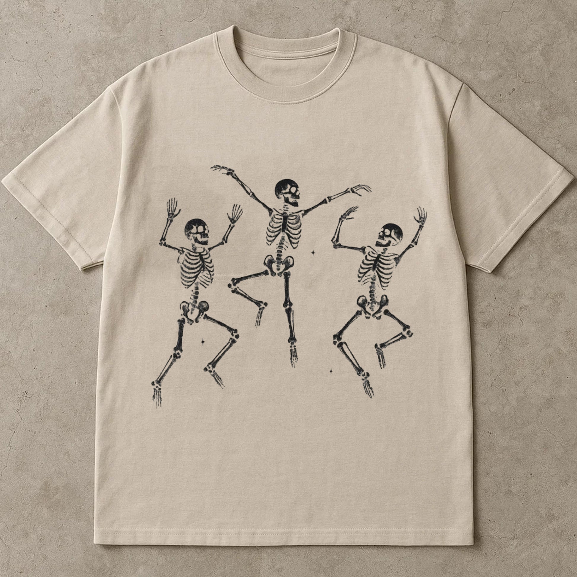 Dancing Skeletons T-Shirt, Vintage Halloween Tee Shirt, Spooky Skeleton Graphic Tee, Funny Skeleton Dance Top, Retro Halloween T Shirts For Adults