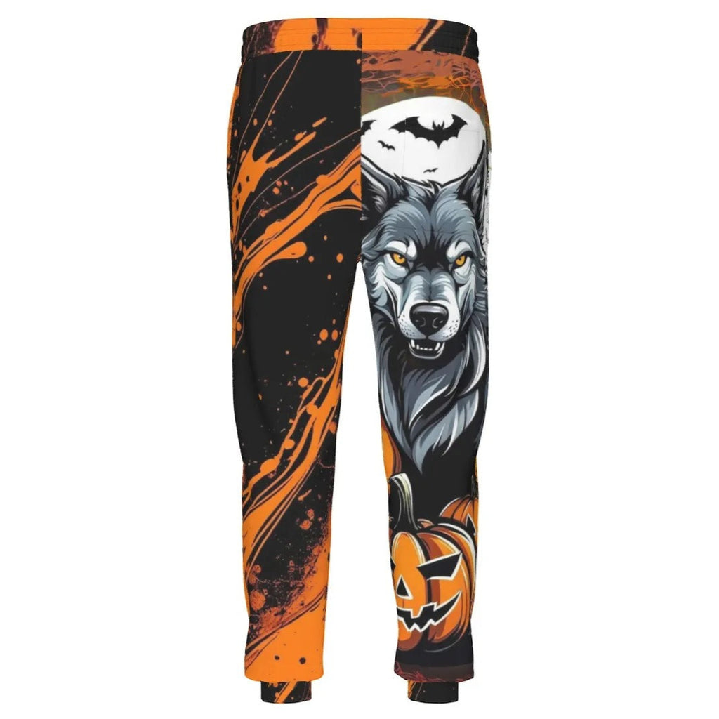 Howling Halloween Costume Ideas Night Wolf Joggers, Spooky Pumpkin Bat Sweatpants, Halloween Store, Gothic Halloween Lounge Pants, Halloween Horror Nights