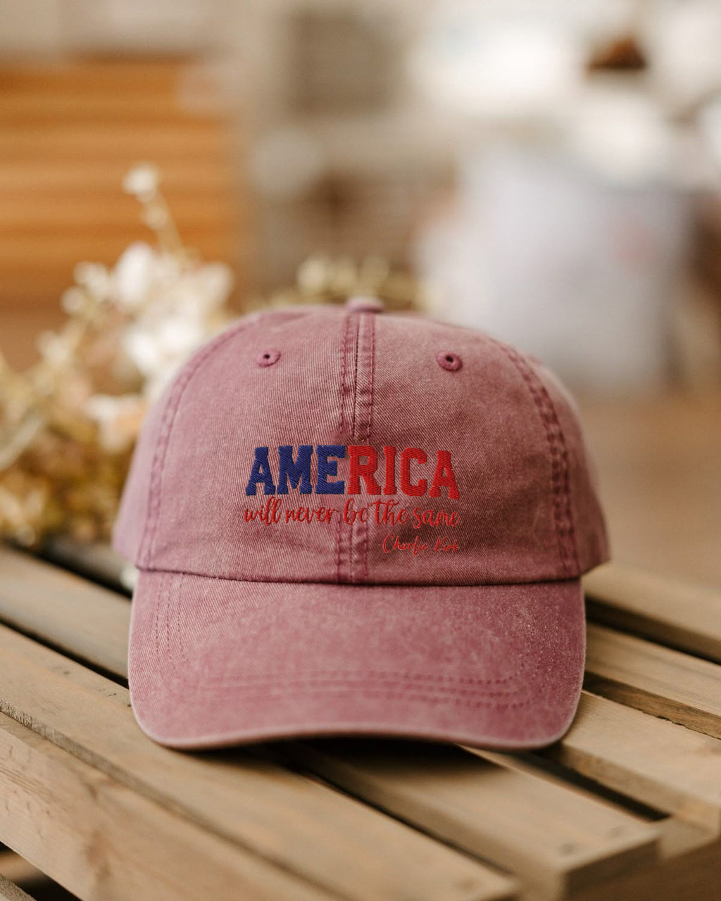 Embroidered American will never be the same Charlie Kirk Washed Cap, Freedom Cap, Politics, Rest in Peace, Patriotic Hat, A True Patriot