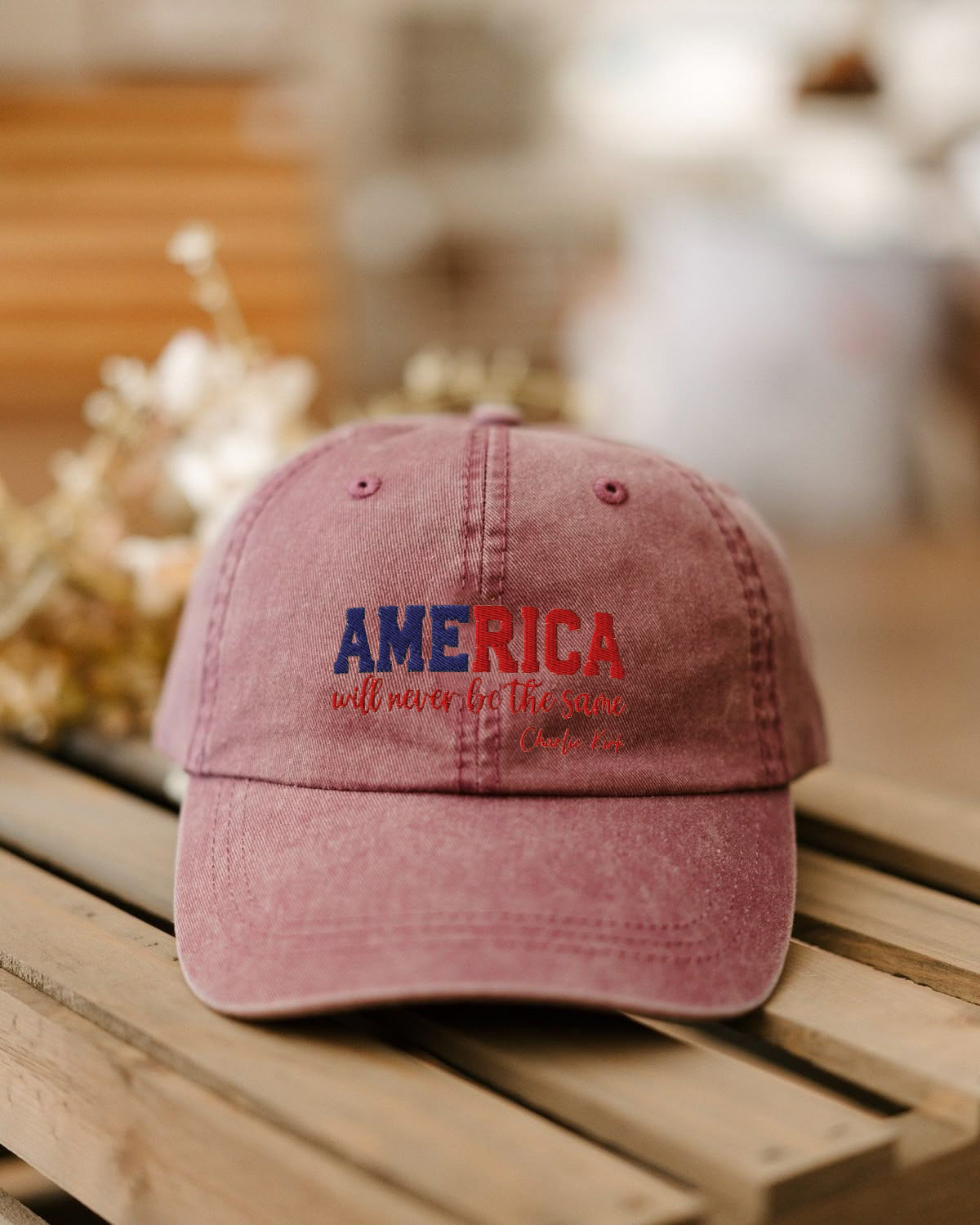 Embroidered American will never be the same Charlie Kirk Washed Cap, Freedom Cap, Politics, Rest in Peace, Patriotic Hat, A True Patriot