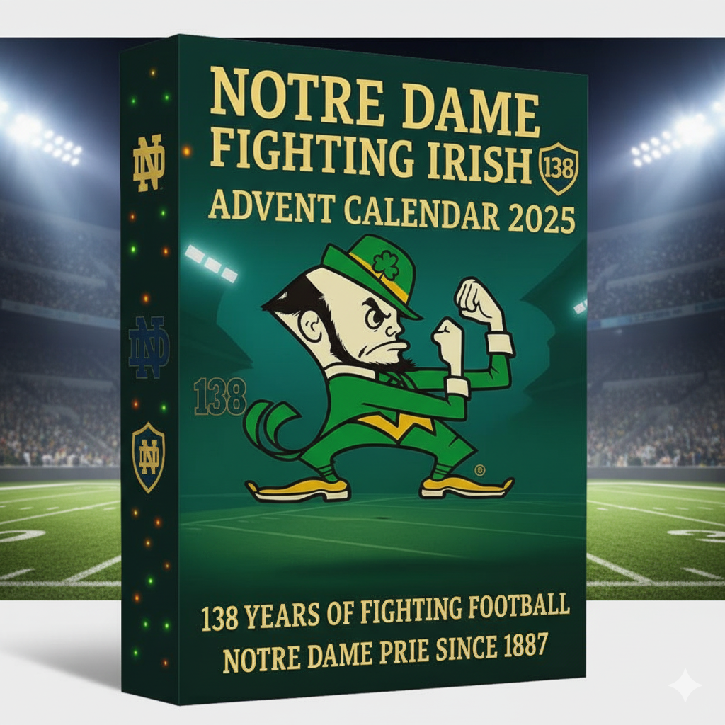 Notre Dame Fighting Irish Advent Calendar 2025, Football Fan Gift, 24 Mini Figures, College Sports Collectible, Christmas Countdown