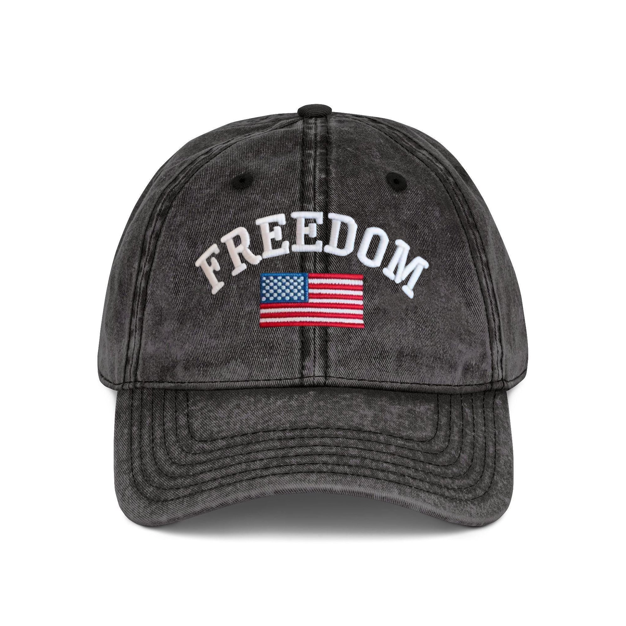Freedom Embroidered Washed Cap, Charlie Kirk Washed Cap, Freedom Cap, Politics, Rest in Peace, Patriotic Hat, A True Patriot