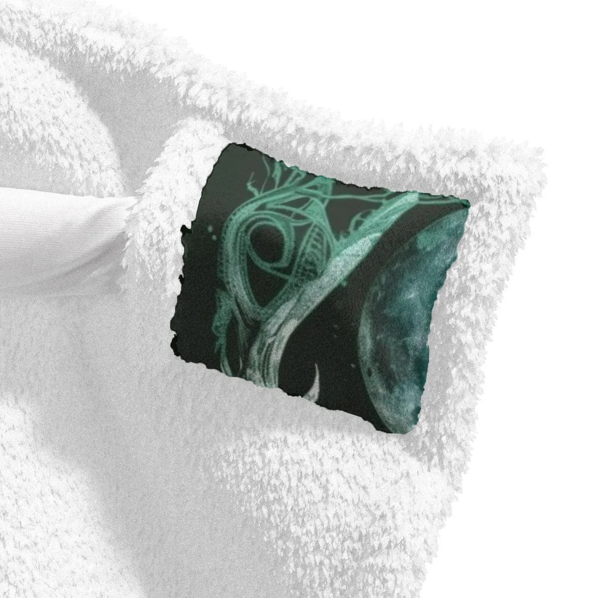 Vilking Hooded Wearable Blanket – Nordic Warrior Sherpa Cloak with Mythical Wolf & Rune Design for Viking Fans, Graduation Gift, Gift for Him and Her