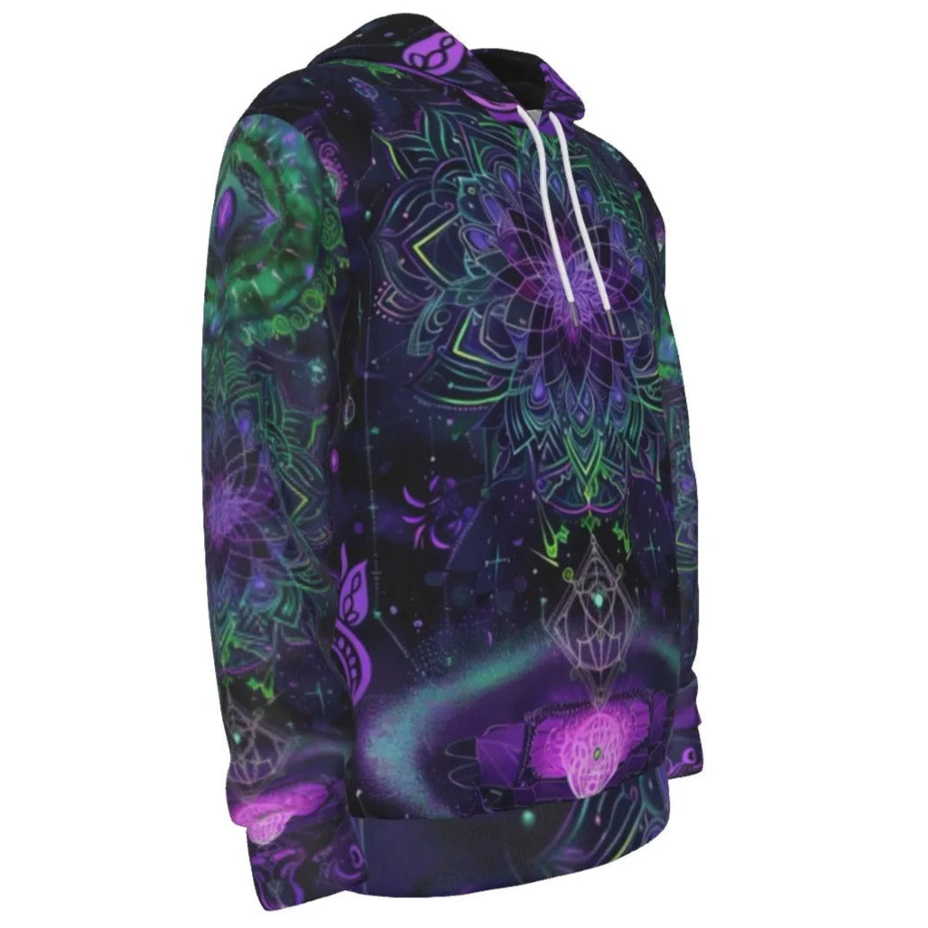 Mystic Aesthetic Hoodie, Mystic Mandala Hoodie, Cosmic Tarot Hoodie, Sacred Geometry Hoodie, Trippy Psychedelic Hoodie, Spiritual Festival Wear