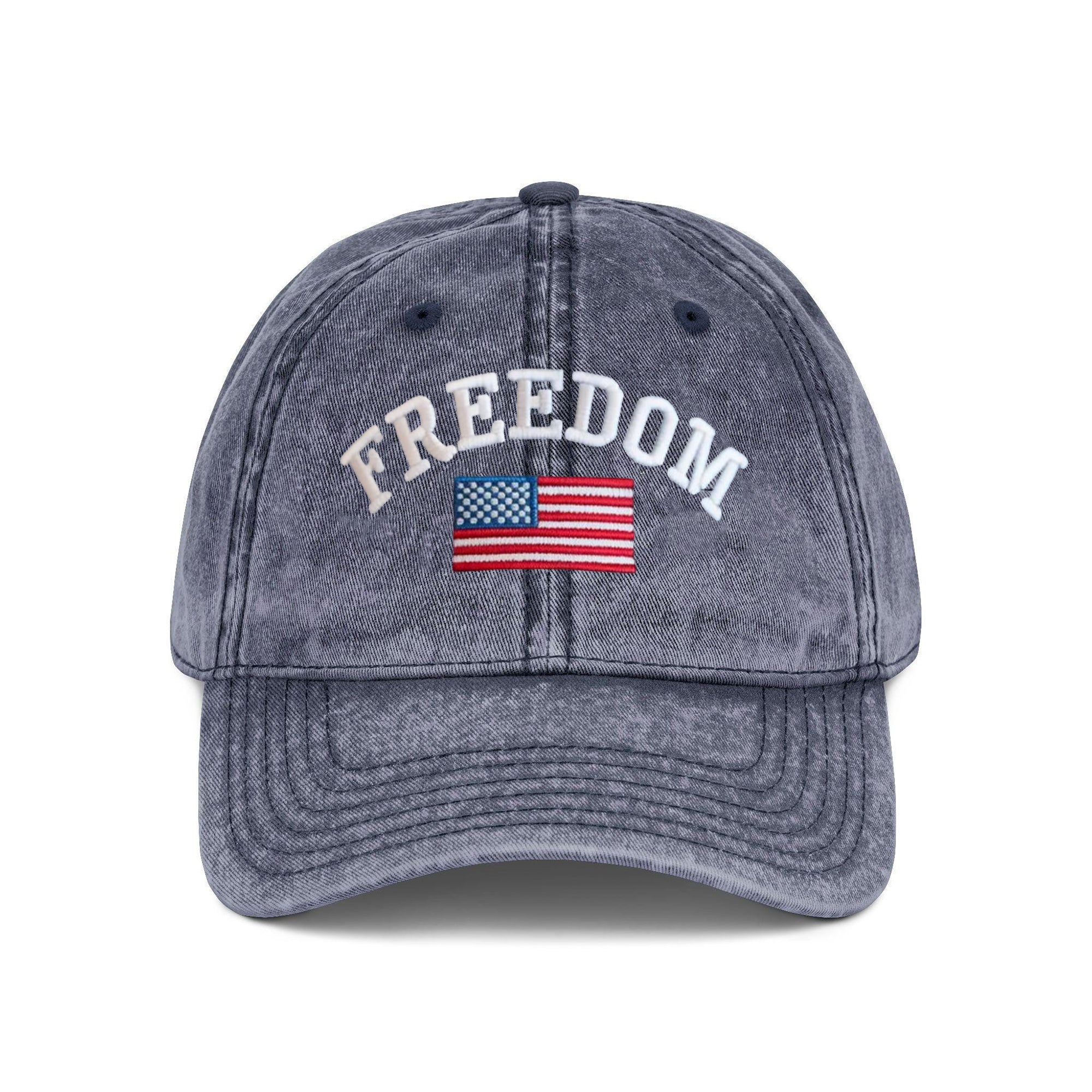 Freedom Embroidered Washed Cap, Charlie Kirk Washed Cap, Freedom Cap, Politics, Rest in Peace, Patriotic Hat, A True Patriot
