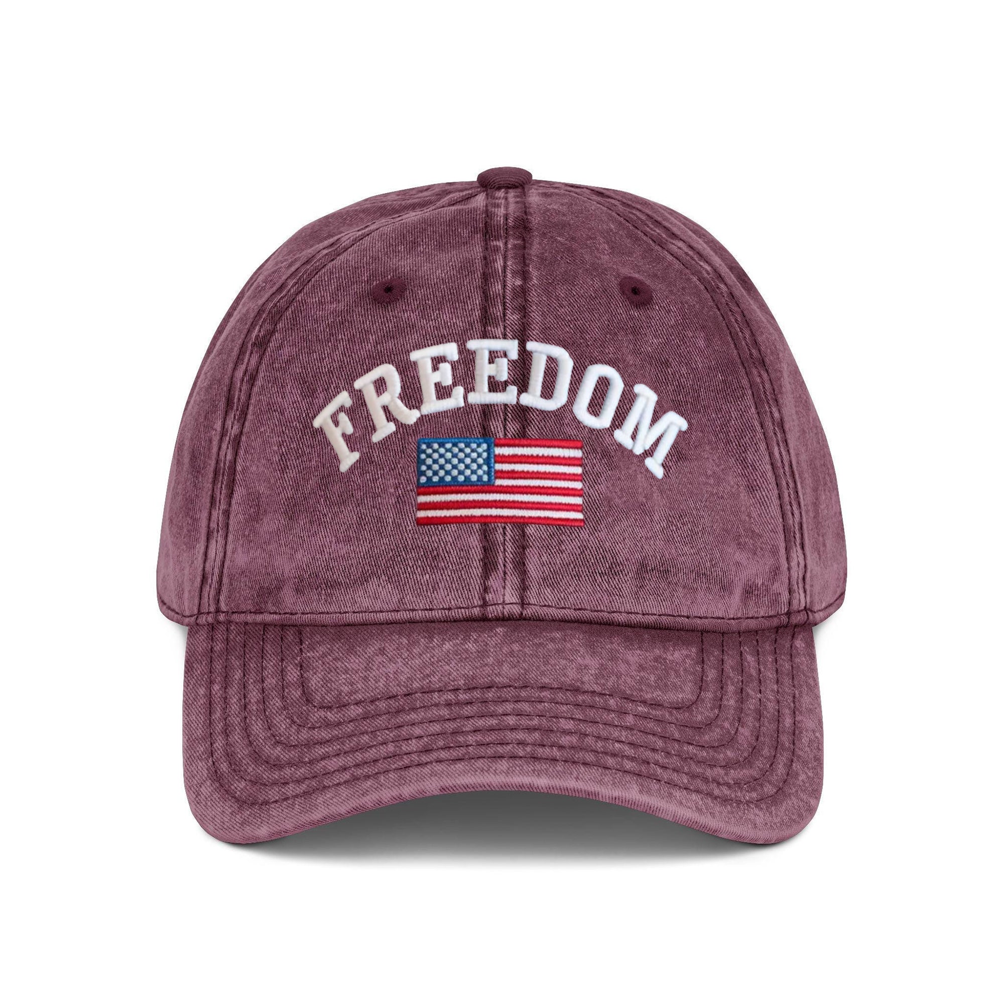 Freedom Embroidered Washed Cap, Charlie Kirk Washed Cap, Freedom Cap, Politics, Rest in Peace, Patriotic Hat, A True Patriot