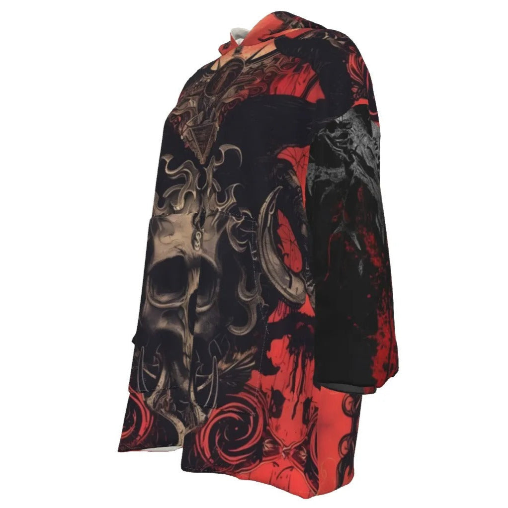 Infernal Mandala Halloween Skull Women’s Hooded Blanket, Womens Halloween Costumes Throw, Halloween Costume Ideas  Wrap