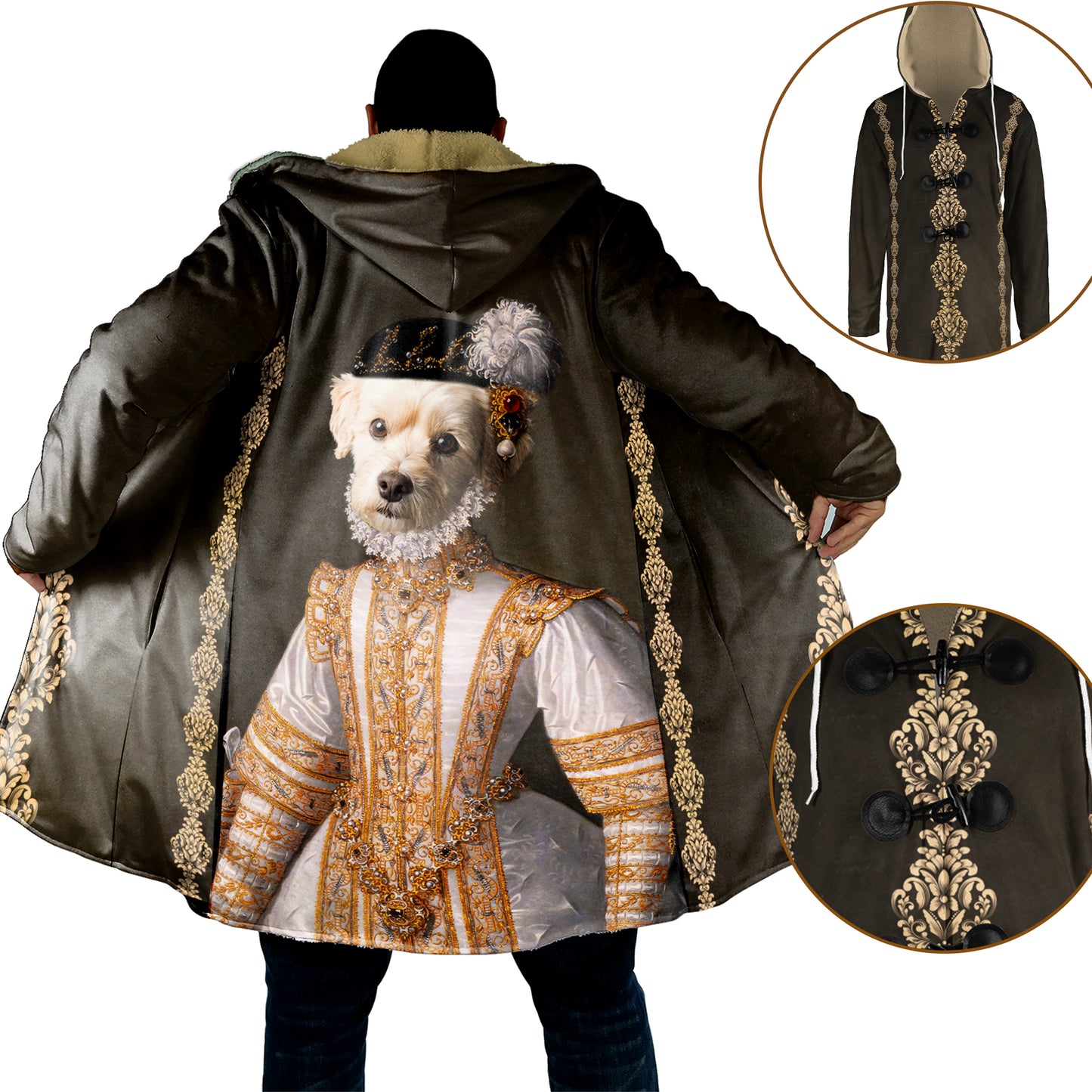 Custom Dog Face Cloak, Dog Portrait Cloak, Dog Cloak, Hooded Cloak