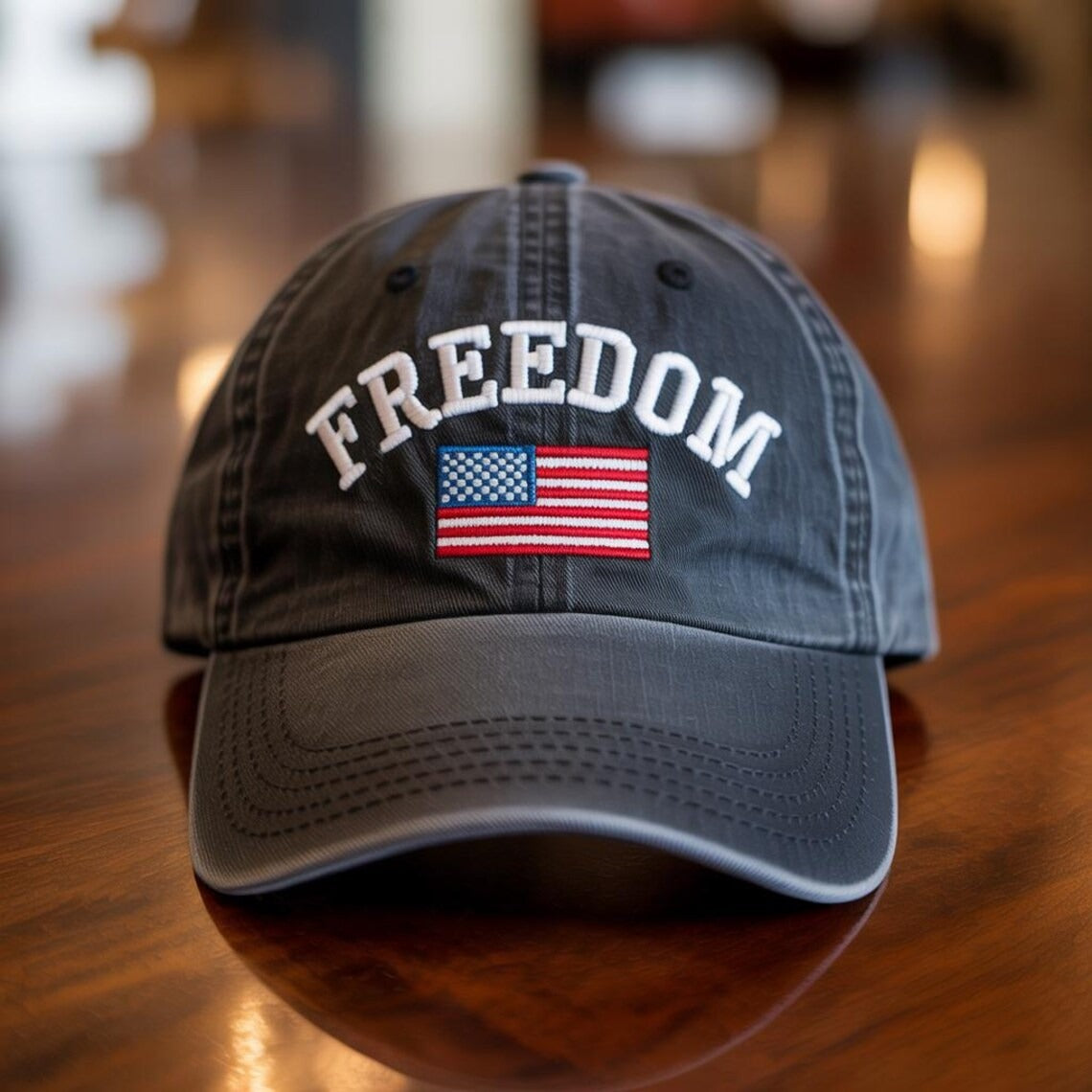 Freedom Embroidered Washed Cap, Charlie Kirk Washed Cap, Freedom Cap, Politics, Rest in Peace, Patriotic Hat, A True Patriot