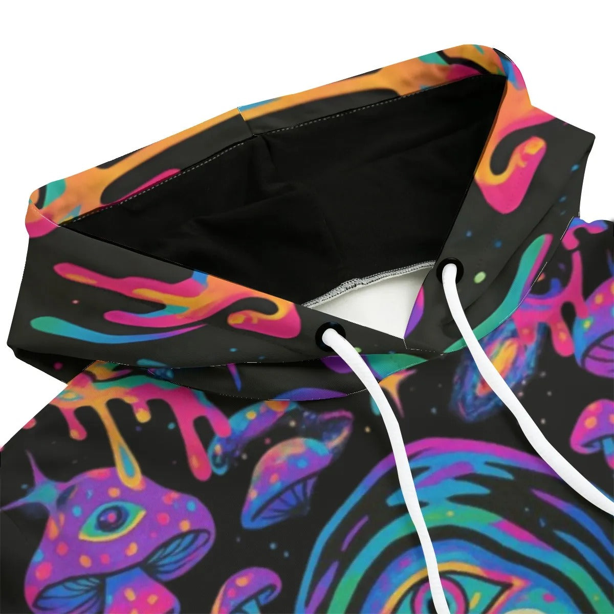 Halloween Costume Ideas, Psychedelic Halloween Mushrooms Women’s Hoodie, Couples Halloween Costumes, Neon Trippy Mushroom Sweatshirt, Spooky Halloween Art