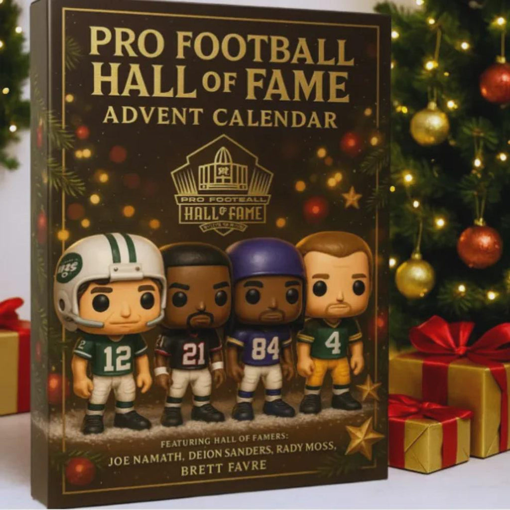 Pro Football Hall of Fame Advent Calendar, NFL Legend Figures, Football Fan Gift, 24 Collectible Minis, Christmas Countdown Box