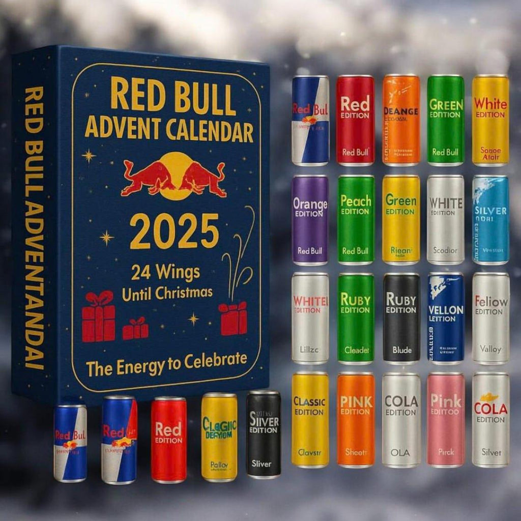 Red Bull Advent Calendar 2025, Energy Drink Gift Box, 24 Flavors Holiday Countdown, Christmas Gift for Him