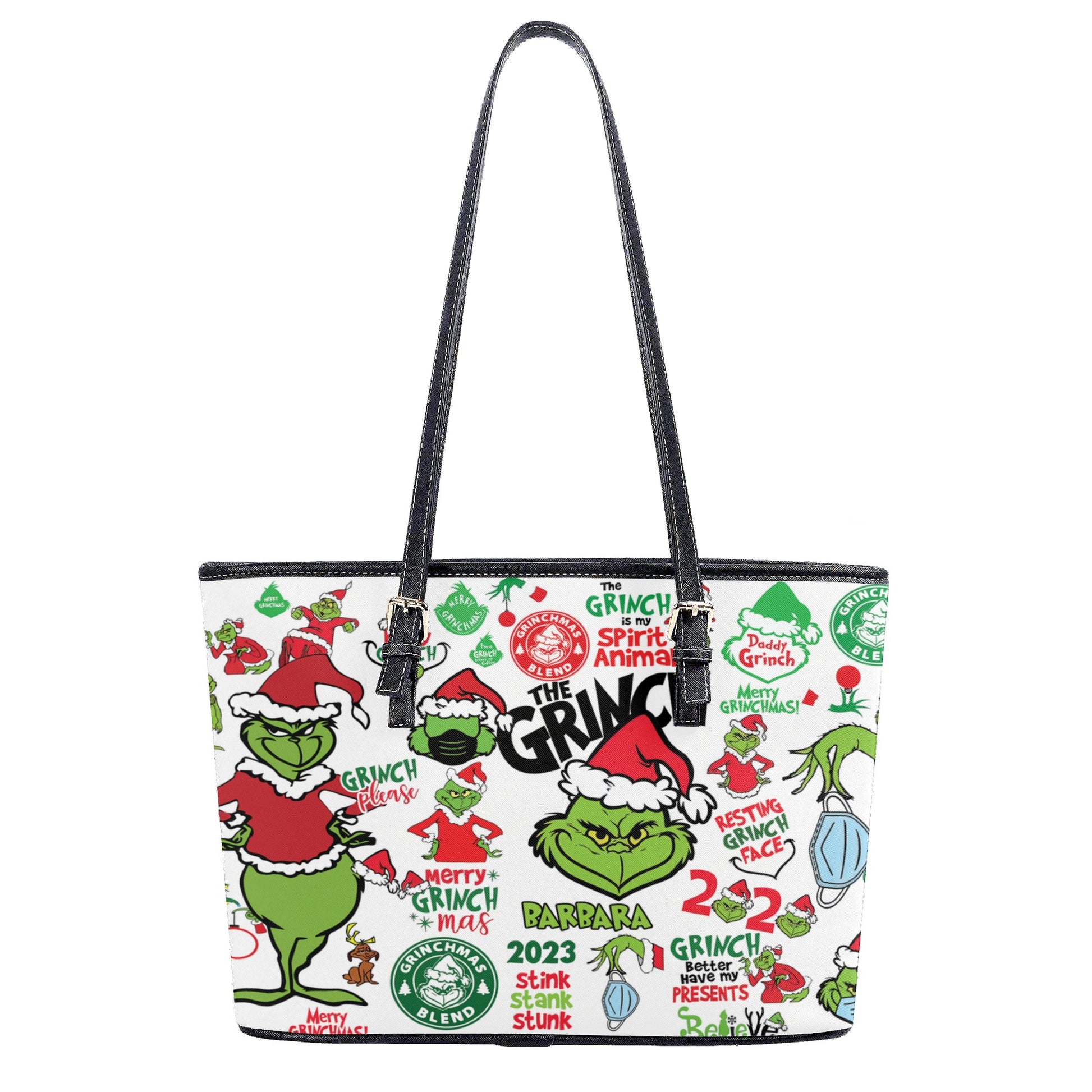 Christmas Cartoon Print Handbag, Festive Holiday Purse, Cute Christmas Tote Bag, Holiday Party Shoulder Bag Gift