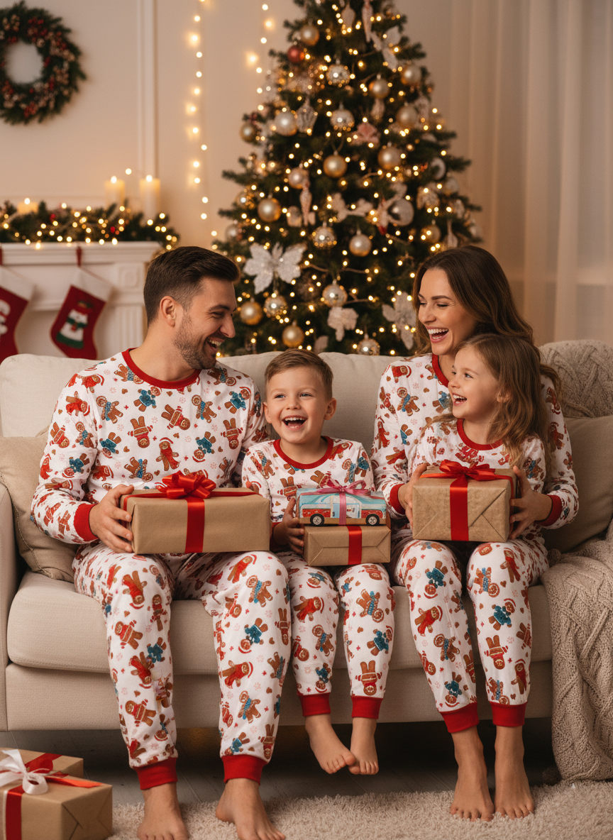 Matching Family Christmas Pajamas Set, Ugly Christmas PJs for Family, Holiday Sleepwear Outfit 2025