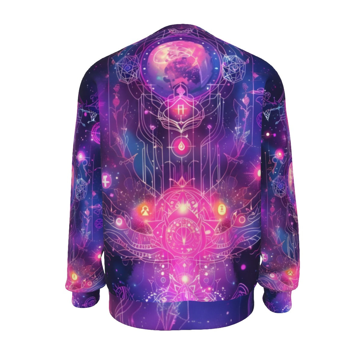 Cosmic Mysticism Sweater, Celestial Portal Energy Sweater, Astral Light Symbol Sweater, Vibrant Metaphysical Galaxy Sweater, Spiritual Geometry Sweater