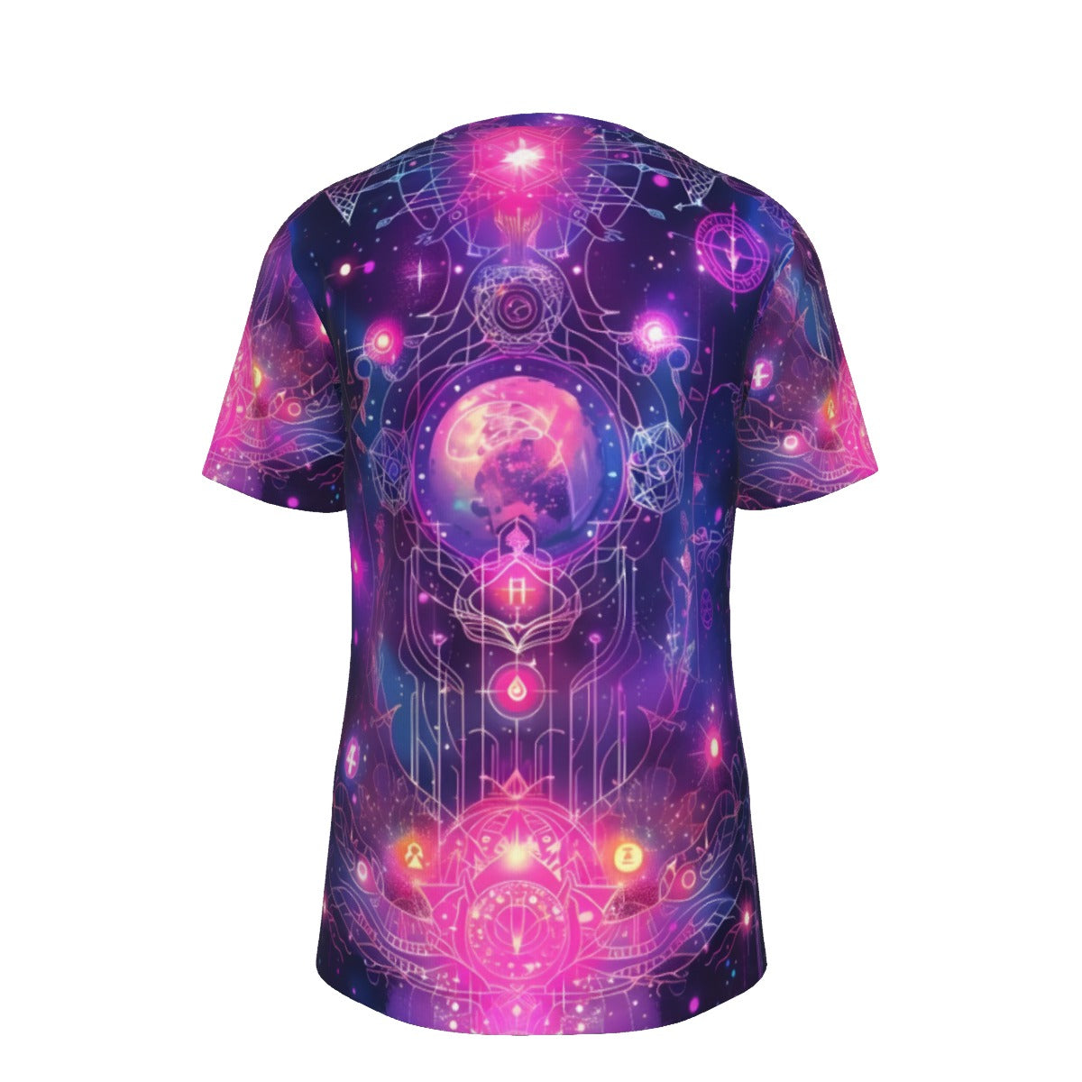 Cosmic Mysticism T - Shirt, Celestial Portal Energy T - Shirt, Astral Light Symbol T - Shirt, Vibrant Metaphysical Galaxy T - Shirt, Spiritual Geometry T - Shirt