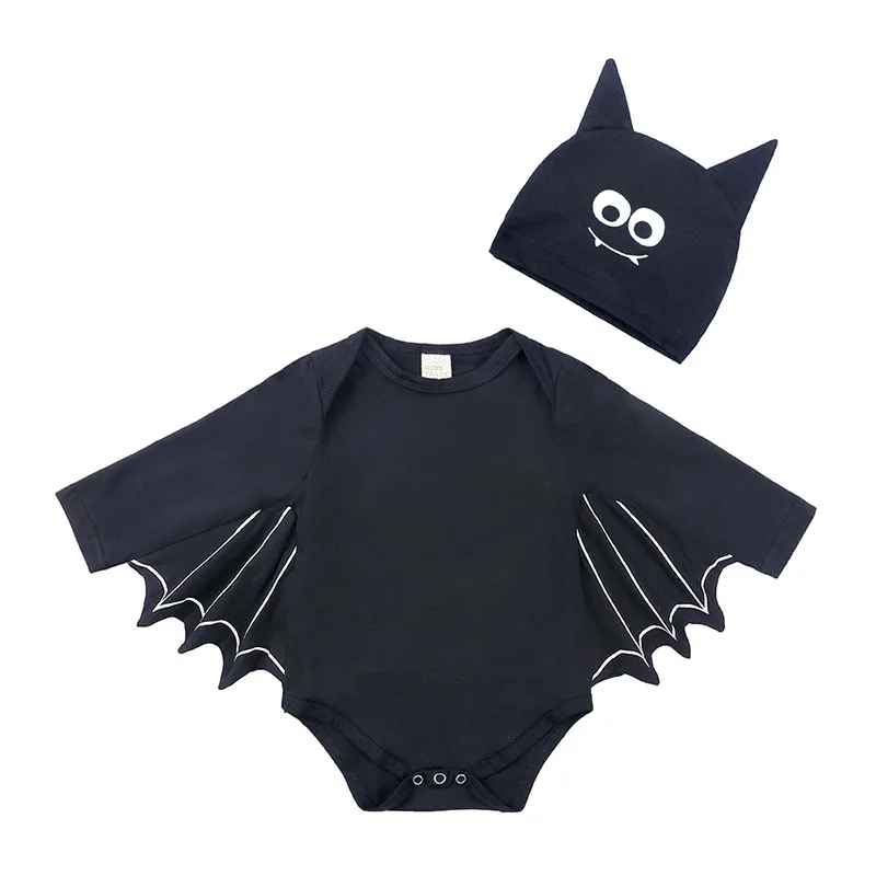 Kids Halloween Costumes, Halloween Baby Black Bat Costume, Jumpsuit Cosplay Romper, Infant Boys Girls Purim Party