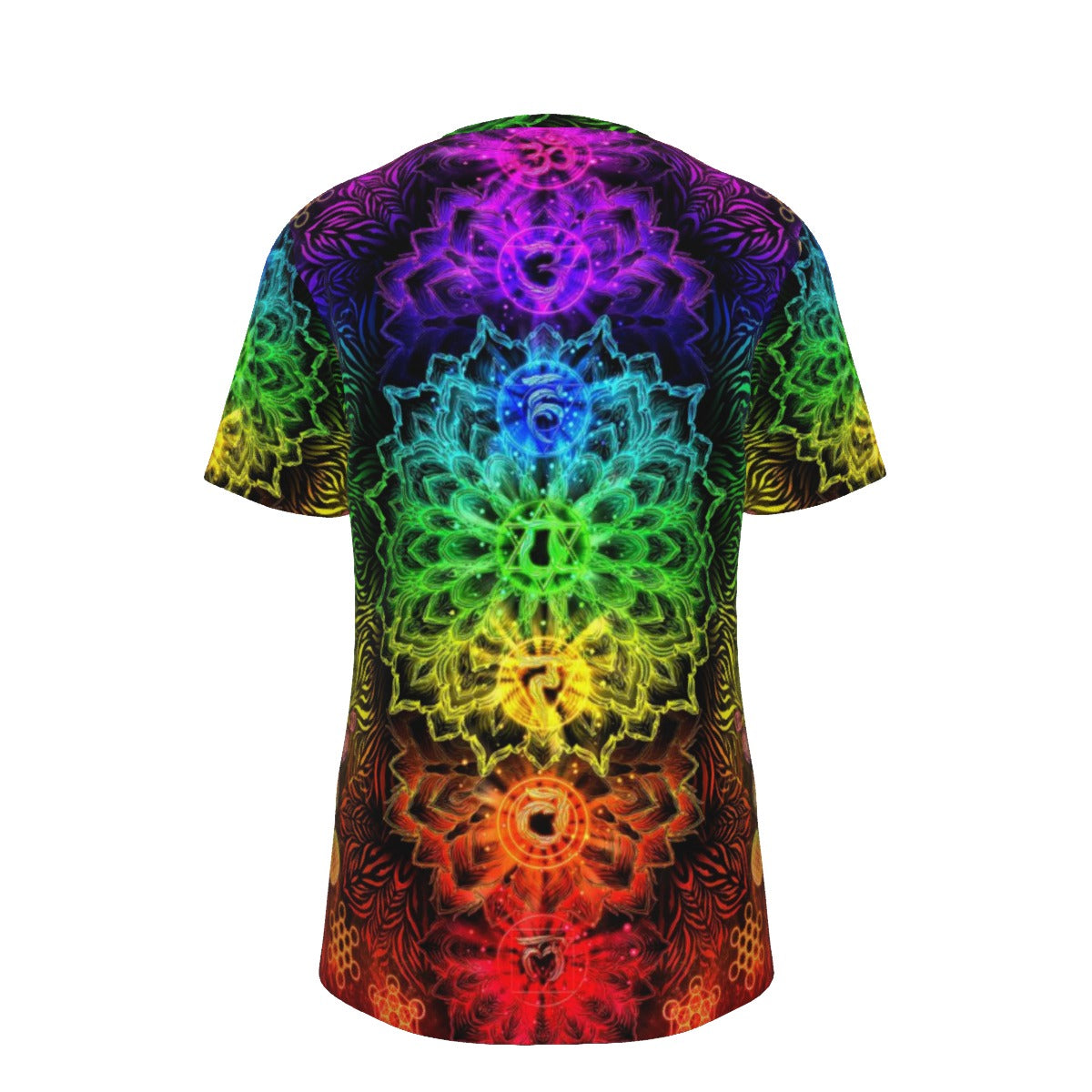 Sacred Chakra Mandala T - Shirt, Vibrant Rainbow Energy Healing T - Shirt, Spiritual Energy Symbol, Colorful Sacred Geometry T - Shirt, Mandala T - Shirt