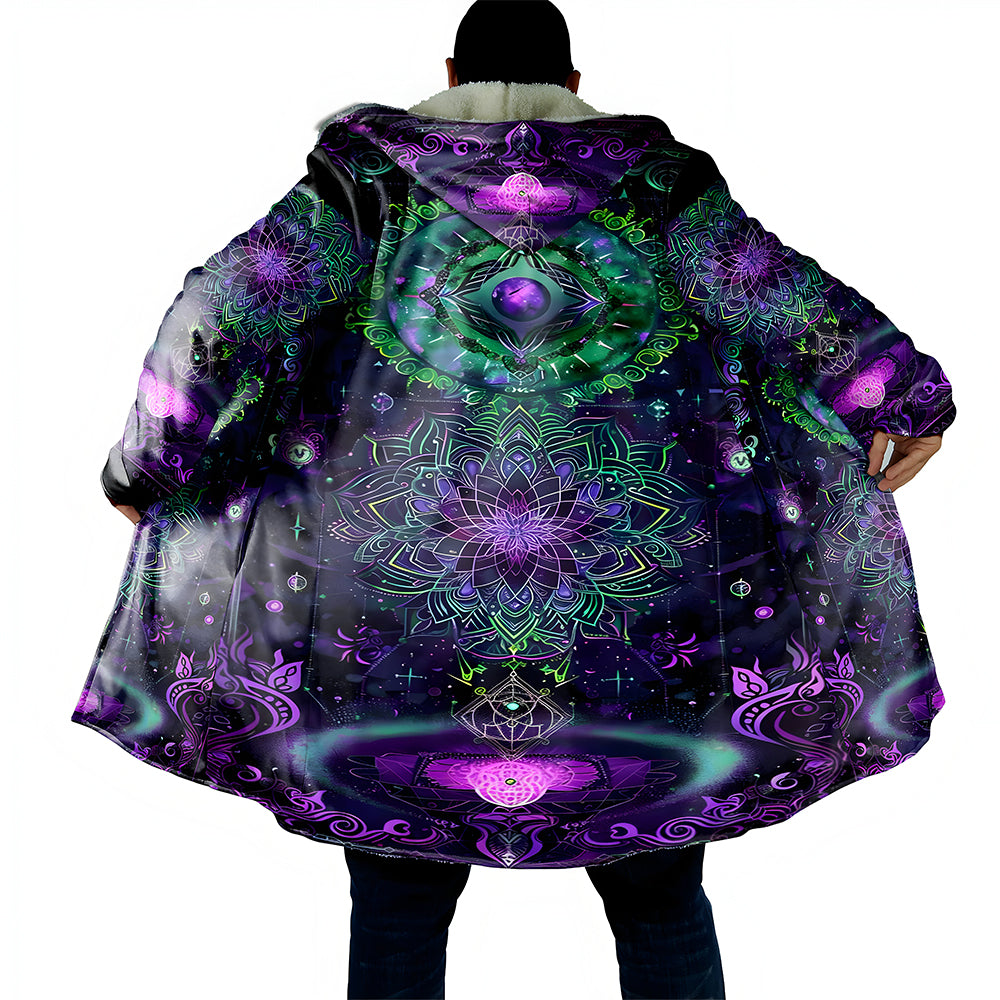 Mystic Aesthetic Cloak, Mystic Mandala Cloak, Cosmic Tarot Cloak, Sacred Geometry Cloak, Trippy Psychedelic Cloak, Spiritual Festival Wear