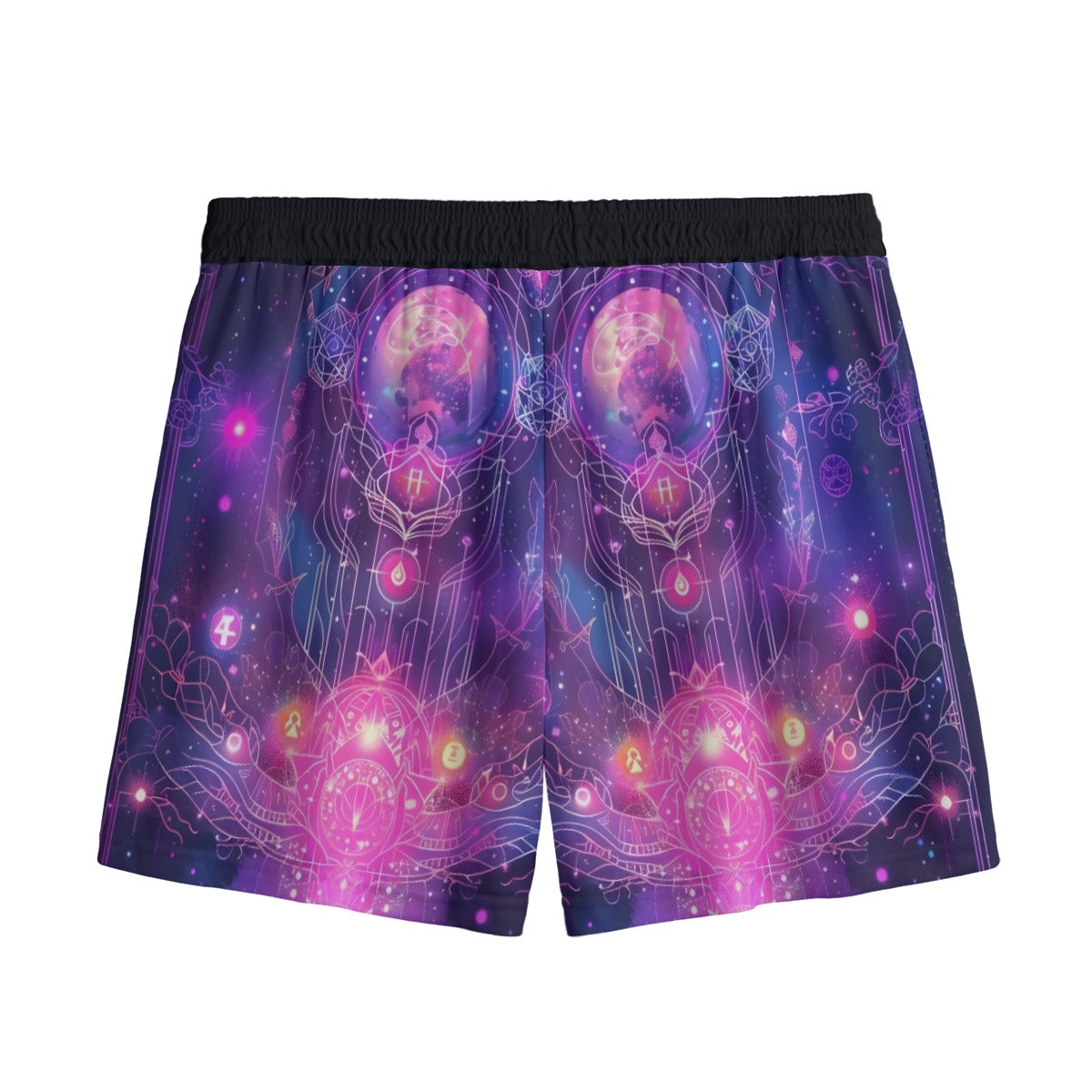 Cosmic Mysticism Men's Shorts, Celestial Portal Energy Men's Shorts, Astral Light Symbol Shorts, Vibrant Metaphysical Shorts, Spiritual Geometry Shorts