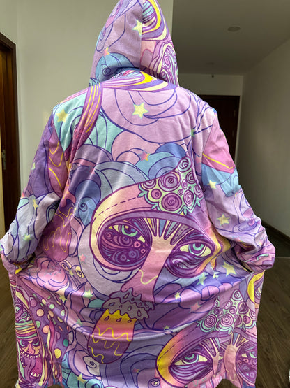 Psychedelic Mushroom Cloak, Mushroom Colorful Cloak, Mushroom Cloak