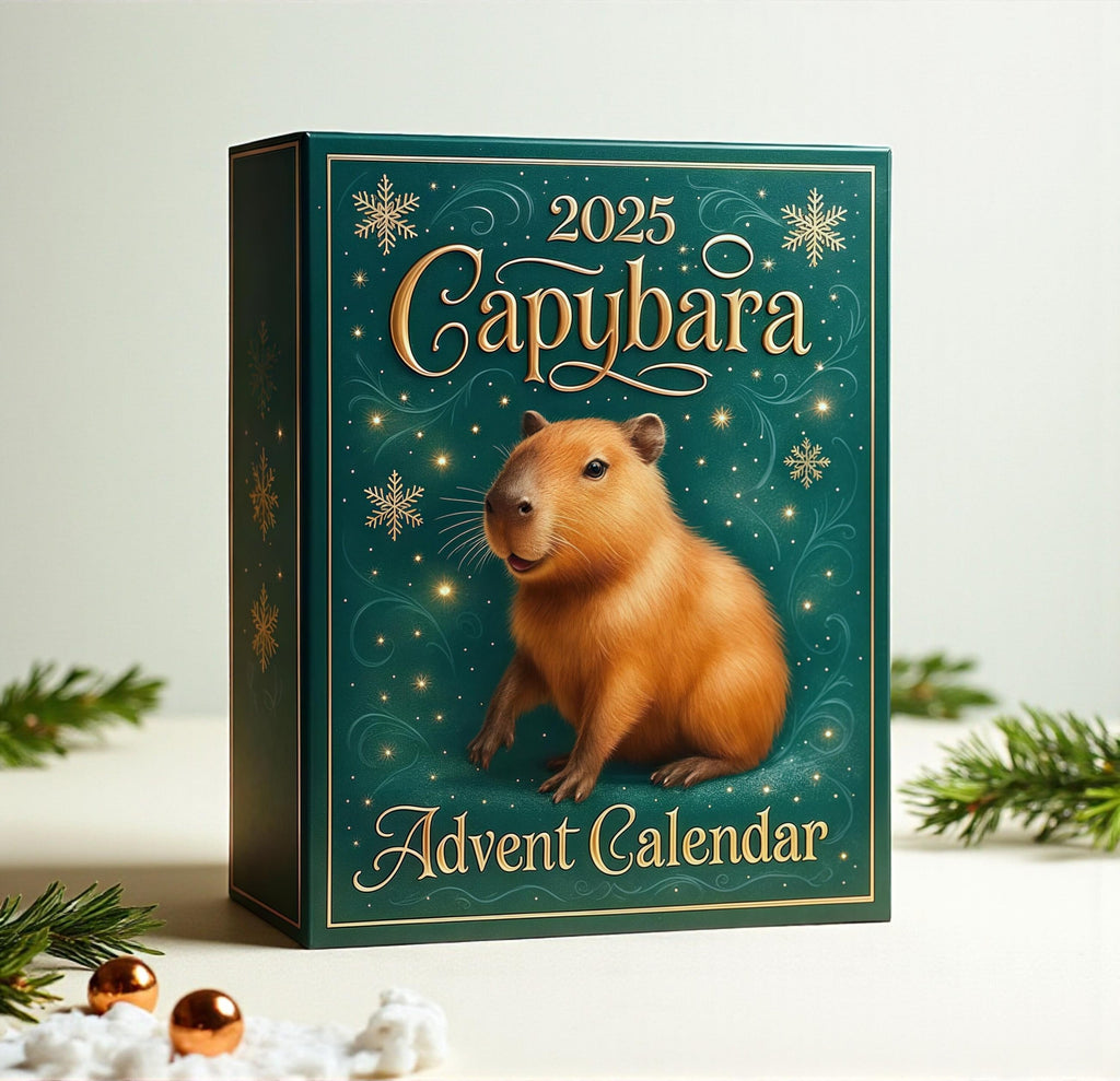 Capybara Advent Calendar 2025, 24 Acrylic Christmas Ornaments, Cute Holiday Countdown Gift, Reusable Xmas Decor