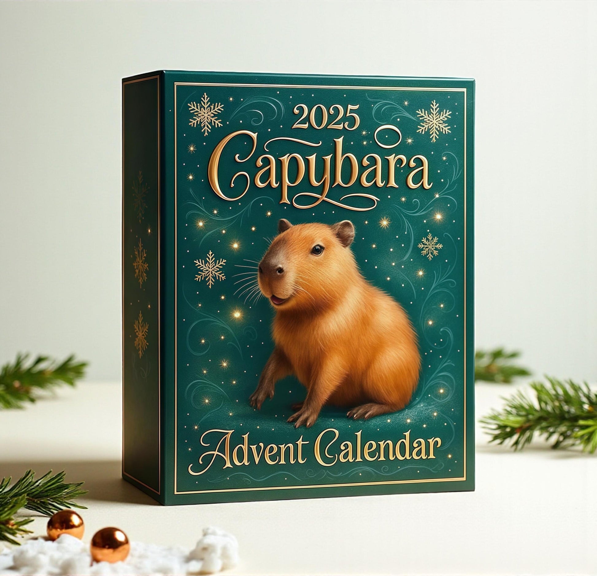 Capybara Advent Calendar 2025, 24 Acrylic Christmas Ornaments, Cute Holiday Countdown Gift, Reusable Xmas Decor