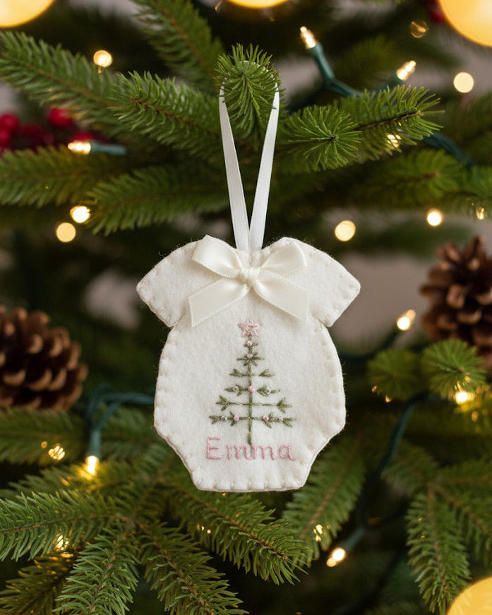 Personalized Baby Ornament, Newborn With Name Ornament, Custom Name Keepsake, Handmade Ornament, Baby Shower Gift